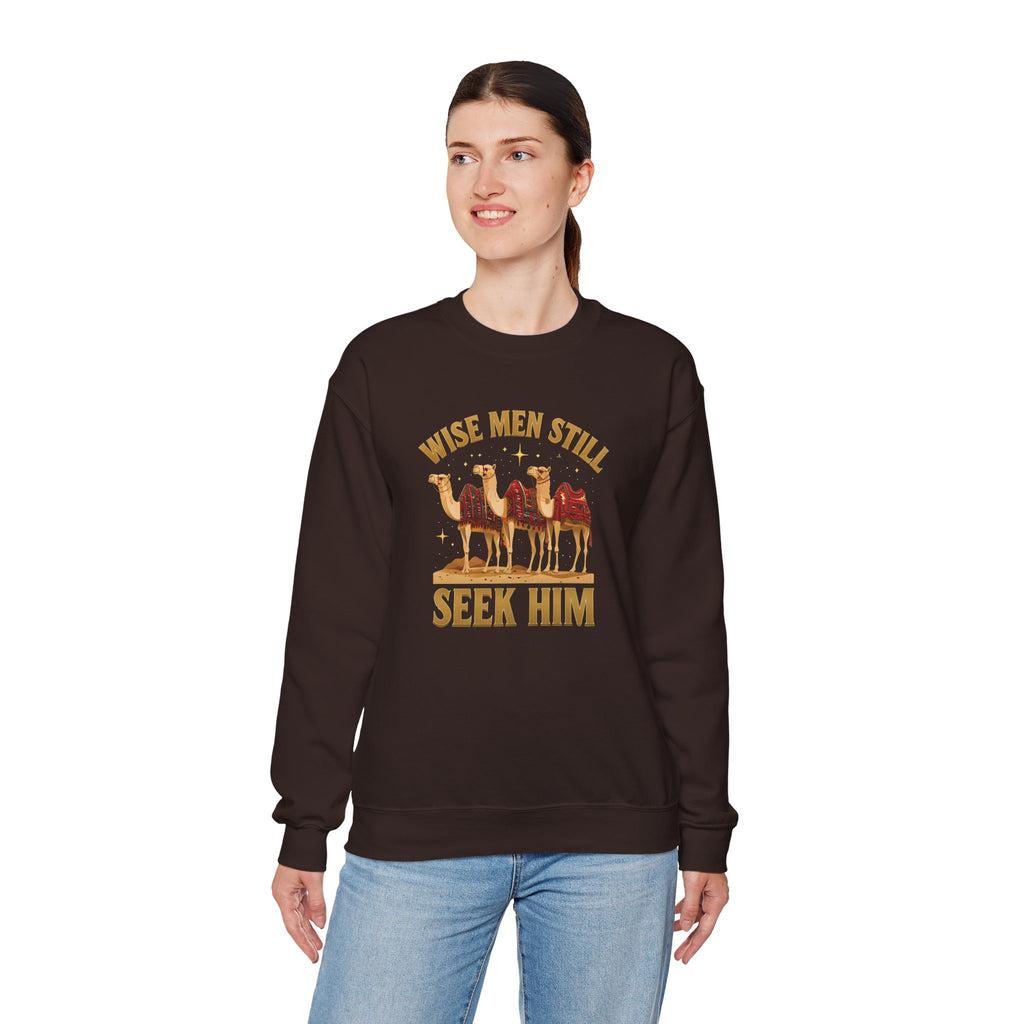 Wise Men Still Seek Him Gildan Unisex Crewneck Sweatshirt | Gift for Men | Religious Holiday Apparel