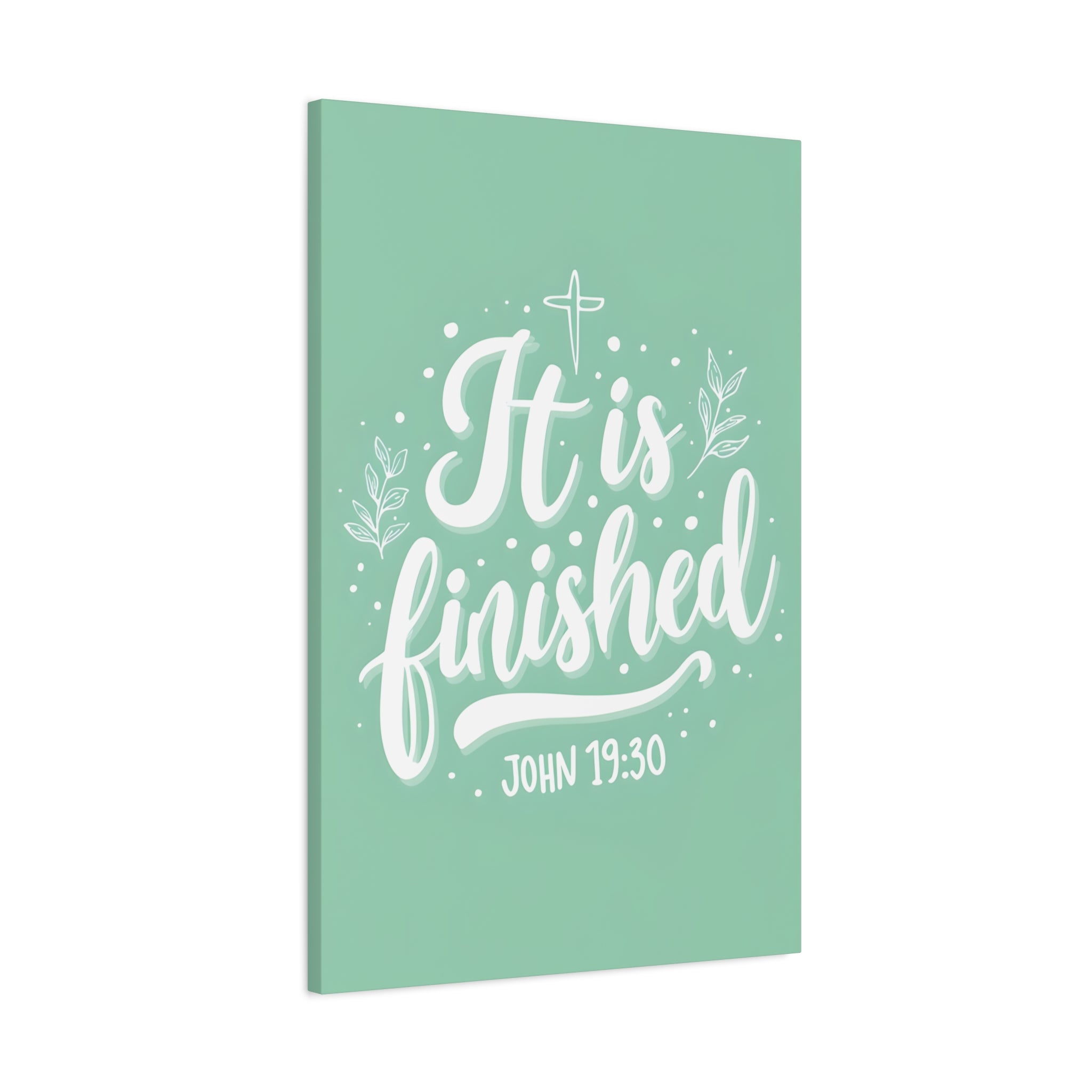 It Is Finished (John 19:30) Matte Canvas Wall Art | Christian Home Decor