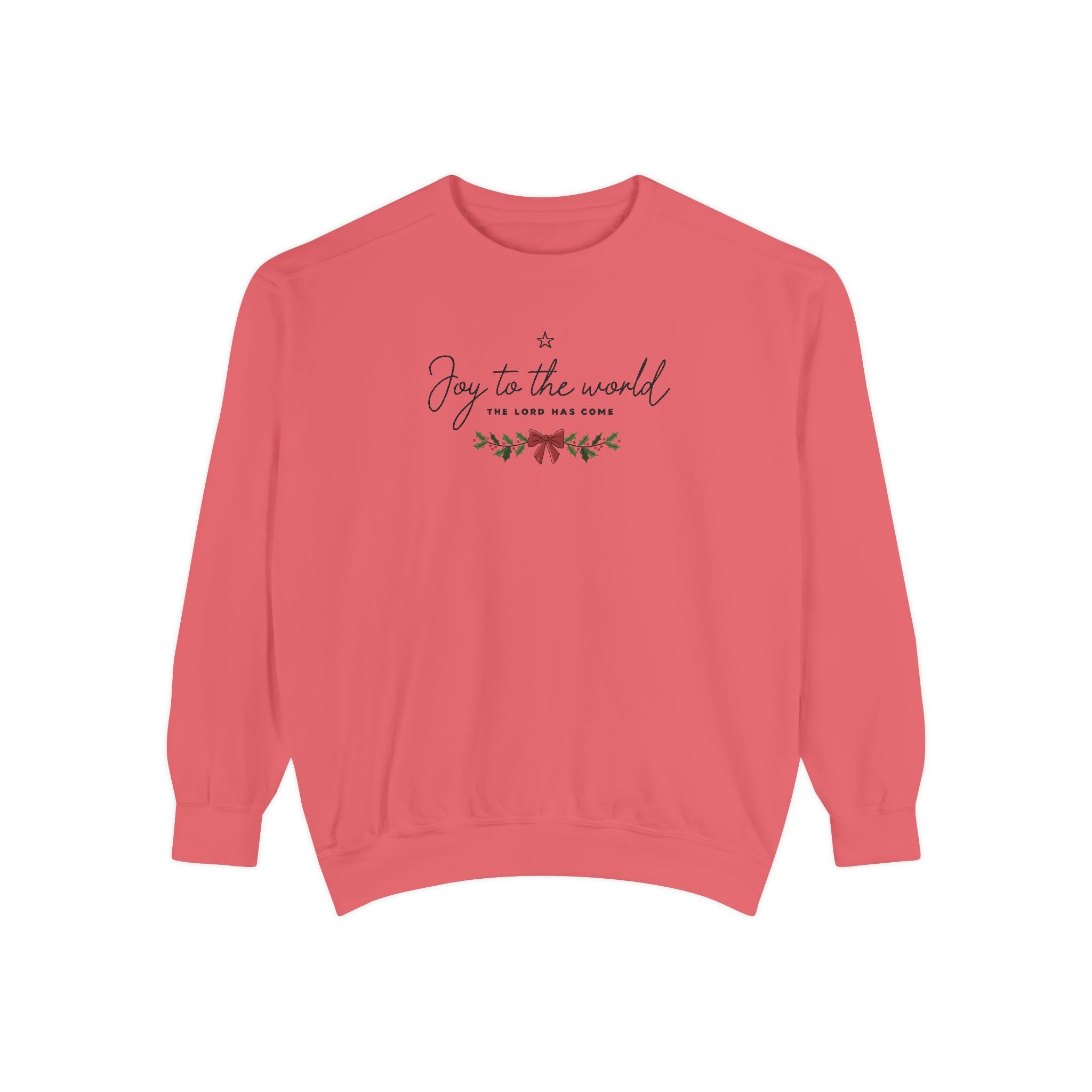 Joy to the World Comfort Colors Unisex Sweatshirt | Cozy Holiday Gift, Casual Fashion, Christmas Apparel, Festive Sweater, Unisex Holiday Wear