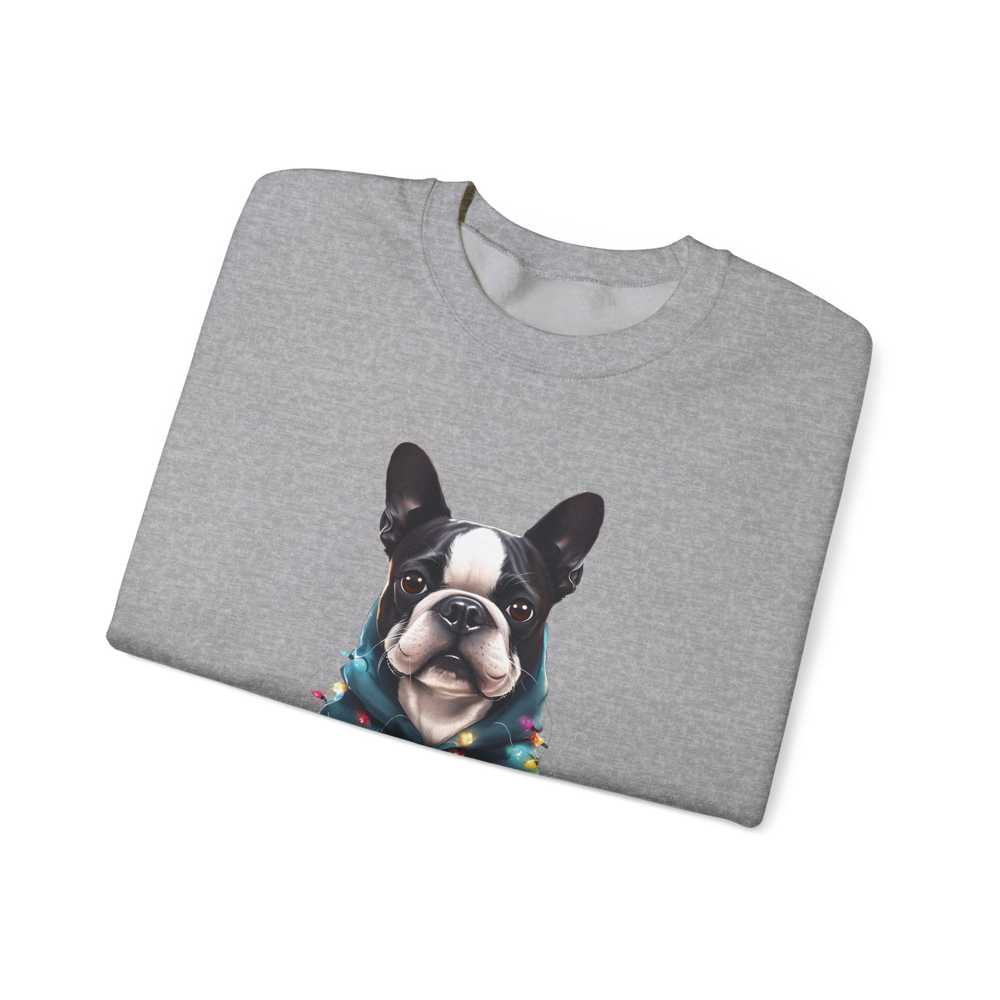 Be the Light Boston Terrier Christmas Gildan Sweatshirt | Christian Unisex Crewneck