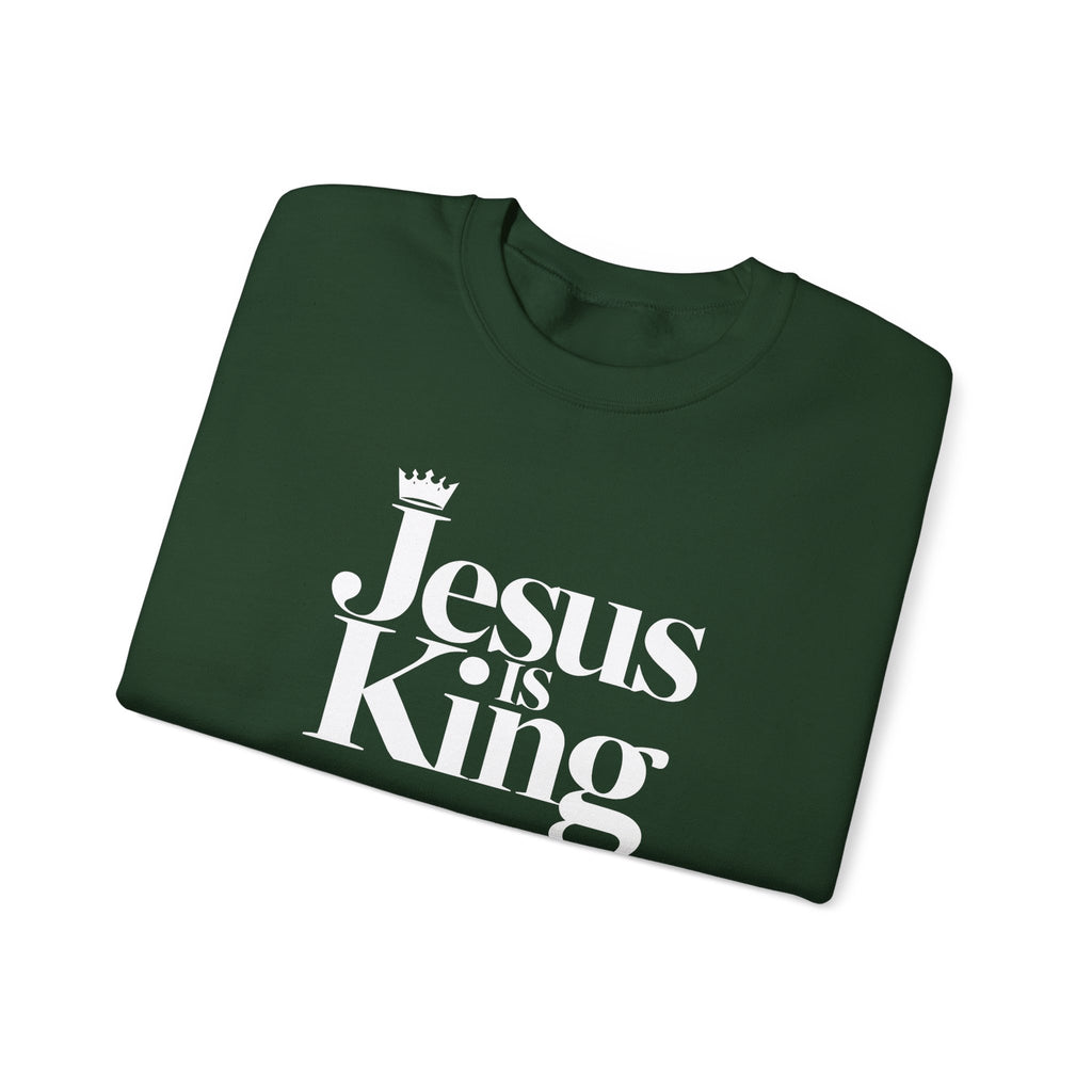 Jesus Is King Sweatshirt — Christian Faith Crewneck