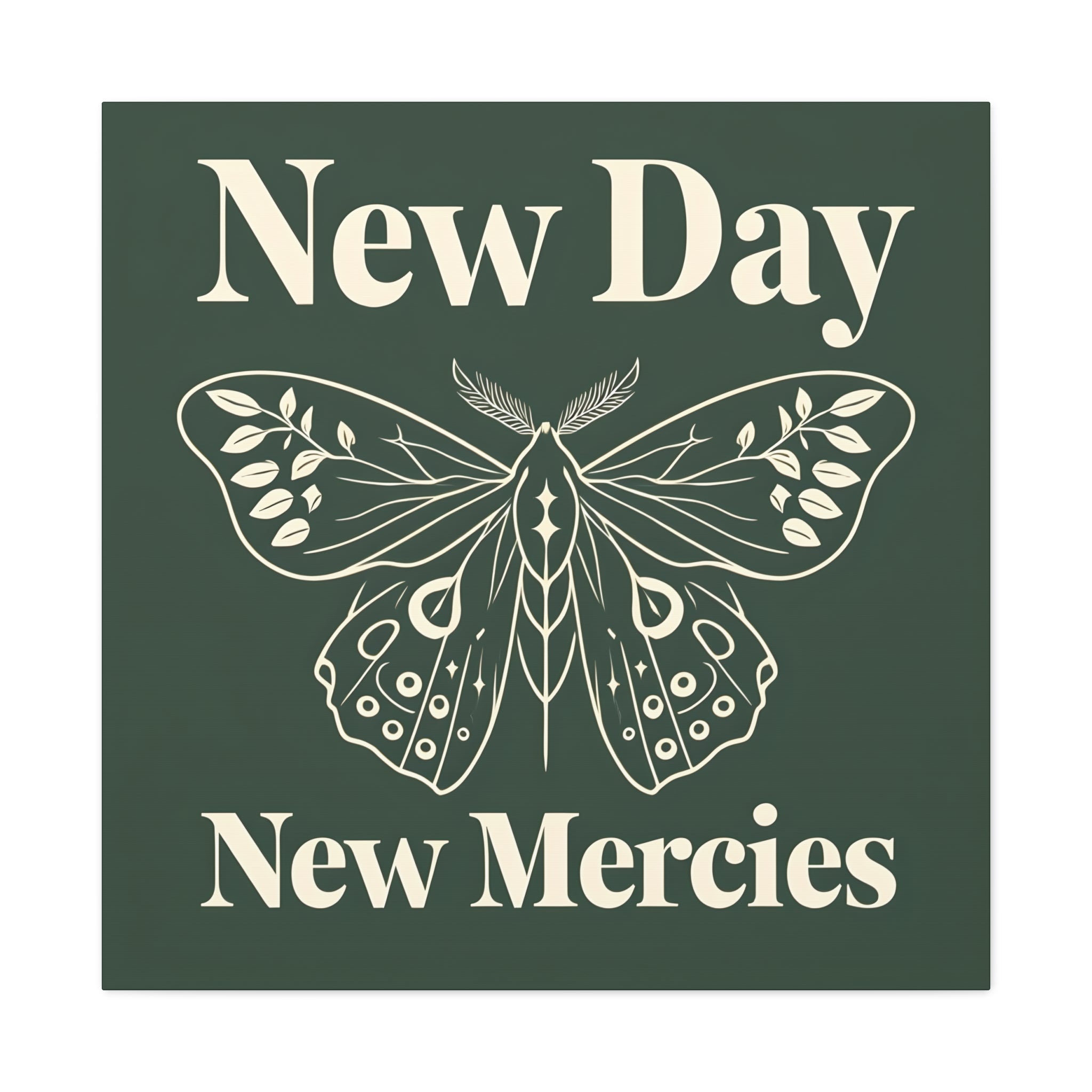 New Day New Mercies Christian Matte Canvas Wall Art | Faith Home Decor | Christian Housewarming Gift