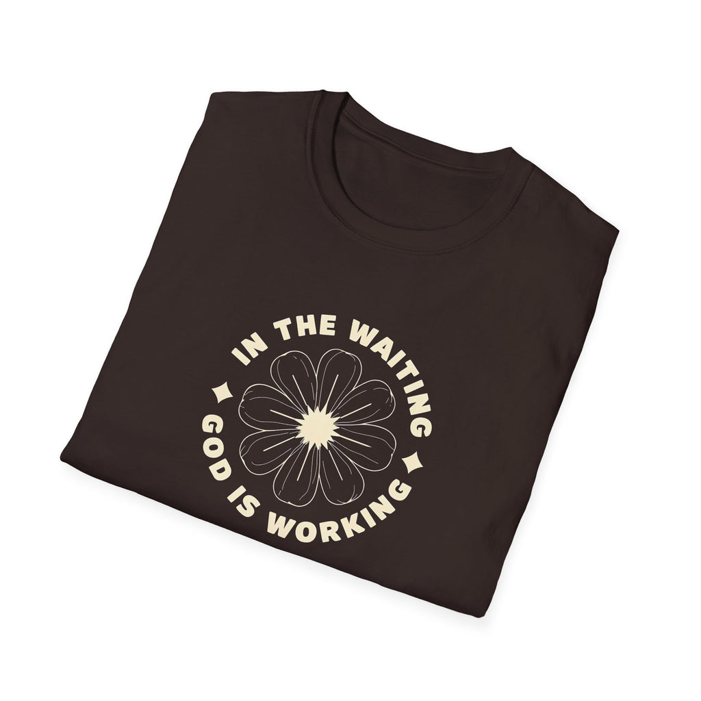In the Waiting God Is Working Christian Gildan Unisex T-shirt | Women’s Faith Graphic Tee