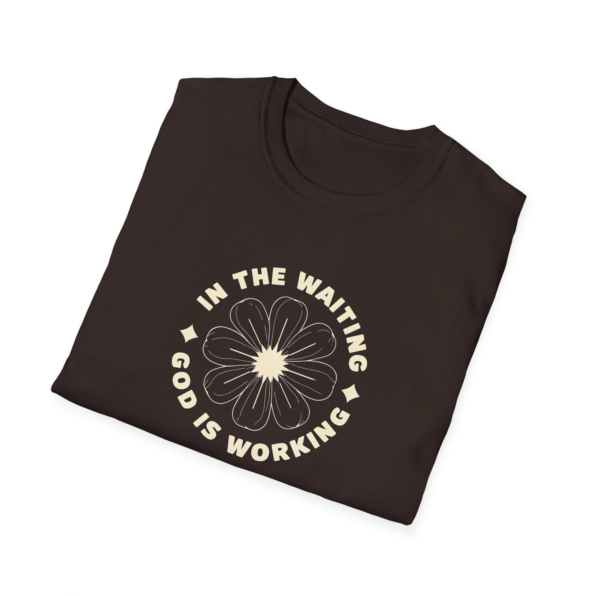 In the Waiting God Is Working Christian Gildan Unisex T-shirt | Women’s Faith Graphic Tee