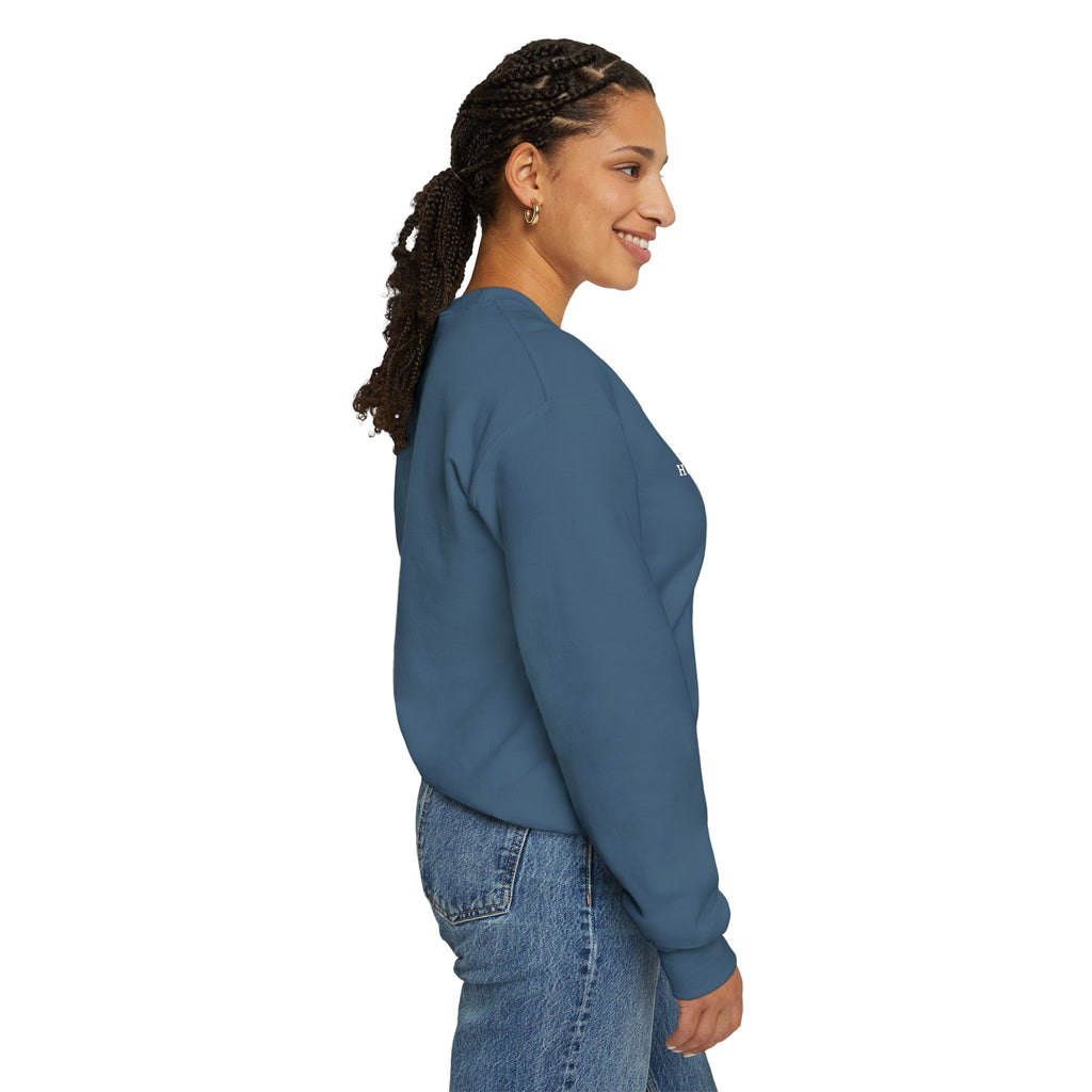 Embroidered Heaven is my Home Christian Unisex Crewneck Gildan Sweatshirt