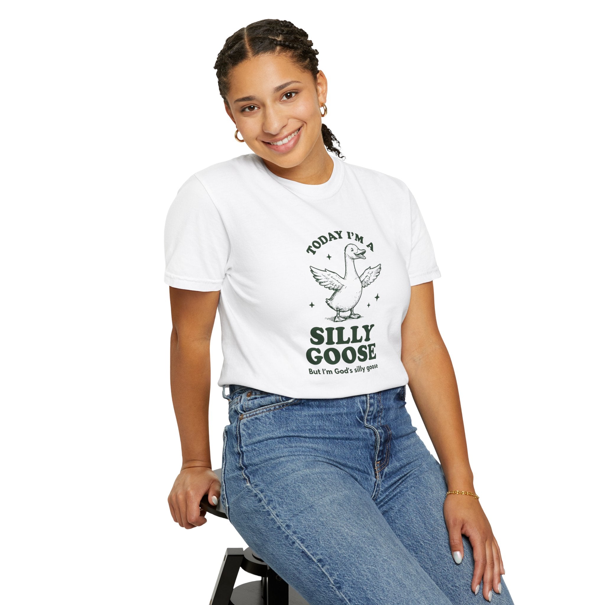God’s Silly Goose without the tie | Unisex Garment Dyed Comfort Colors | Christian Graphic T-shirt | S-4XL