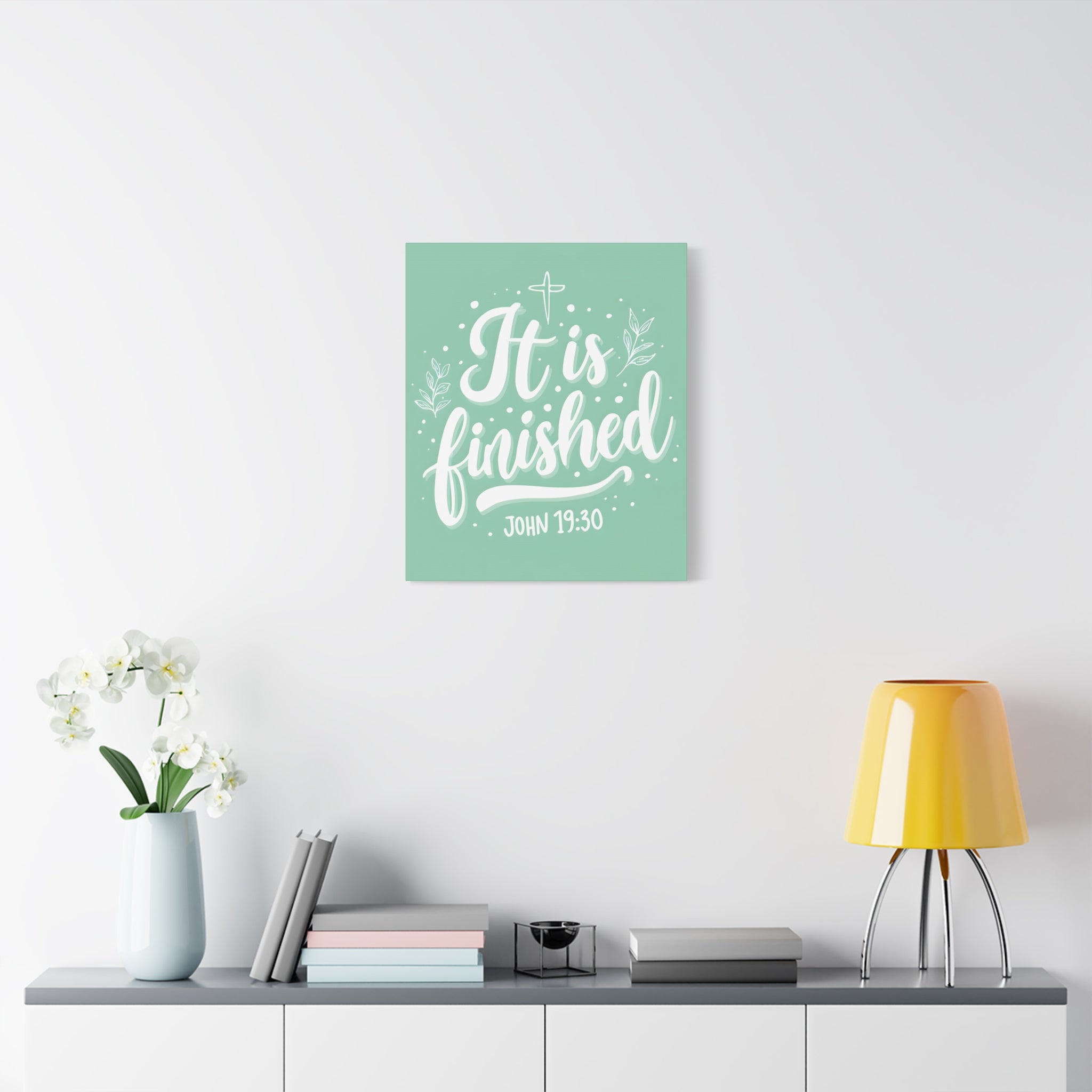 It Is Finished (John 19:30) Matte Canvas Wall Art | Christian Home Decor