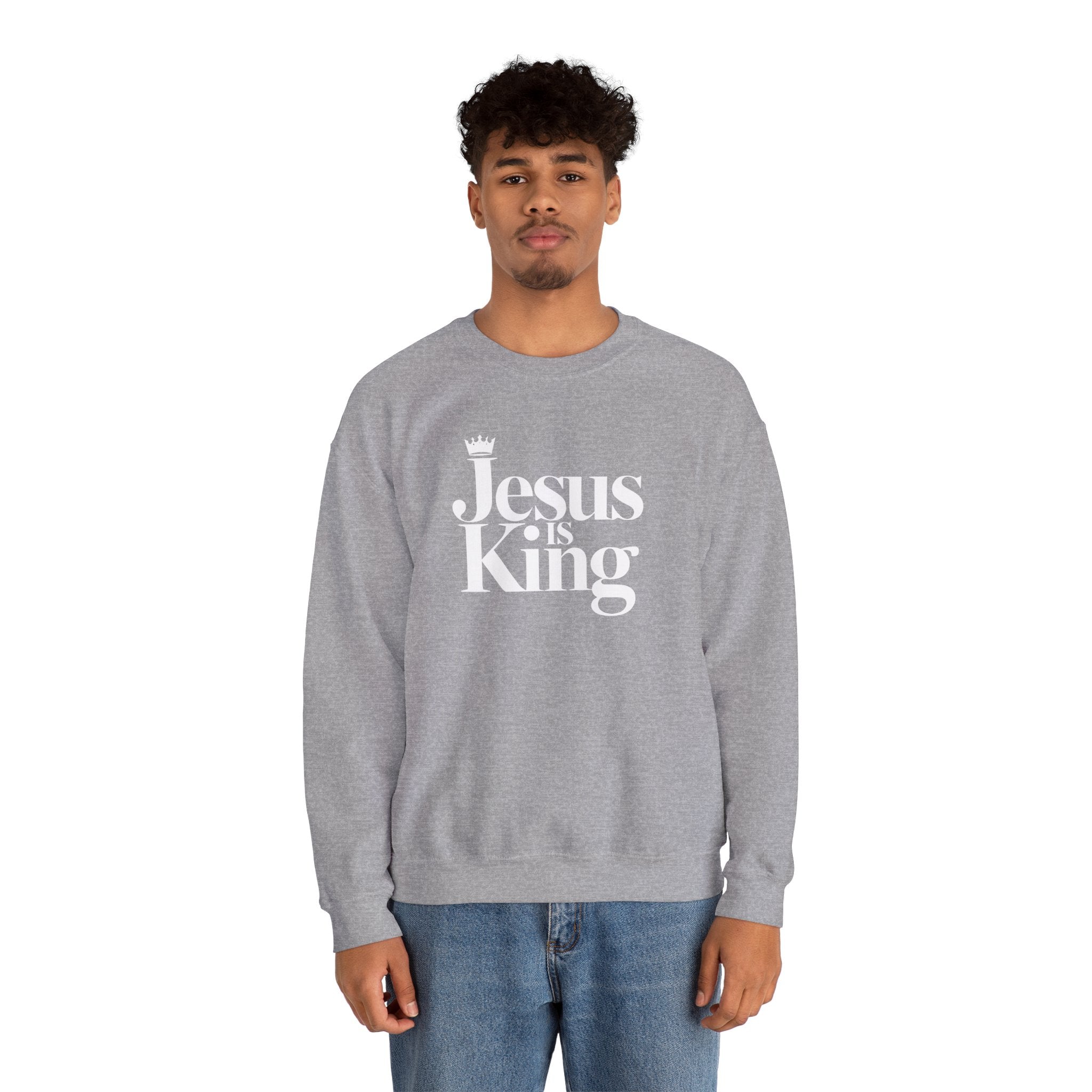 Jesus Is King Sweatshirt — Christian Faith Crewneck
