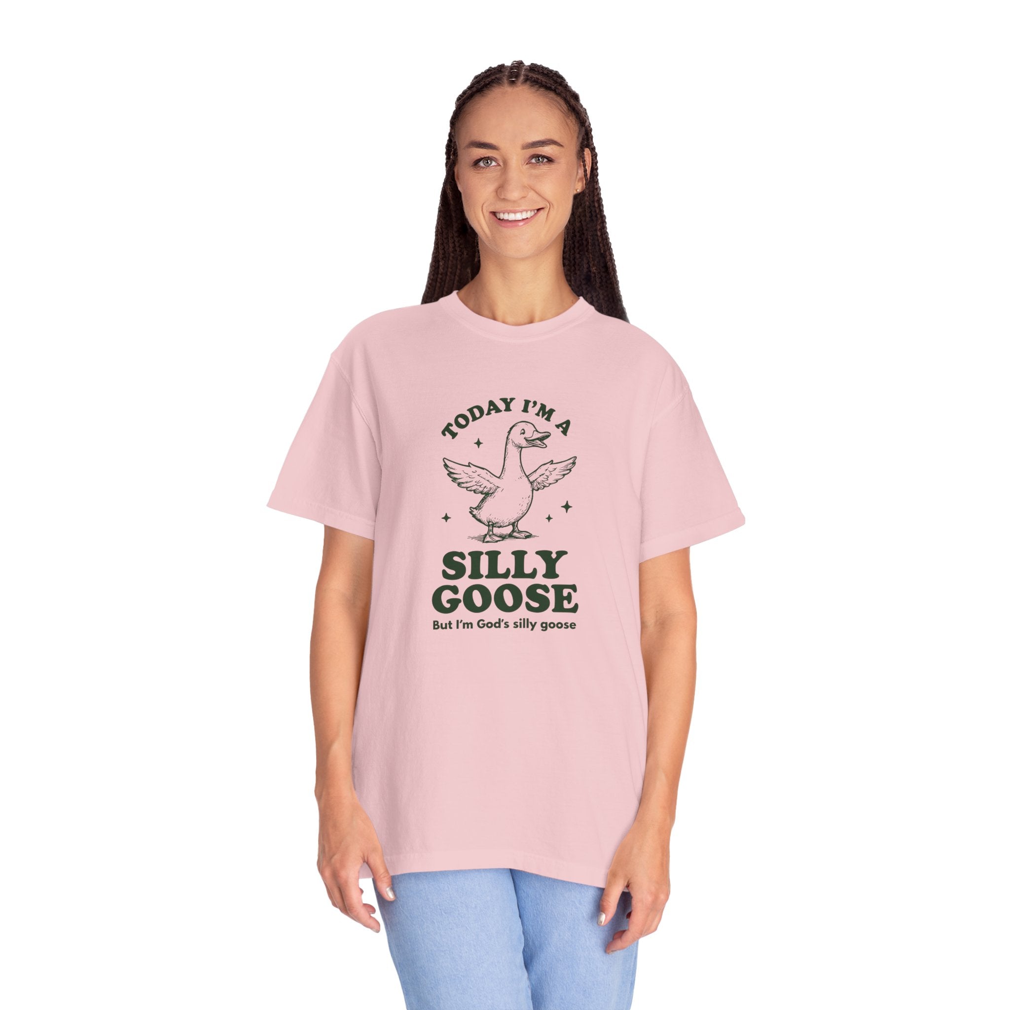 God’s Silly Goose without the tie | Unisex Garment Dyed Comfort Colors | Christian Graphic T-shirt | S-4XL
