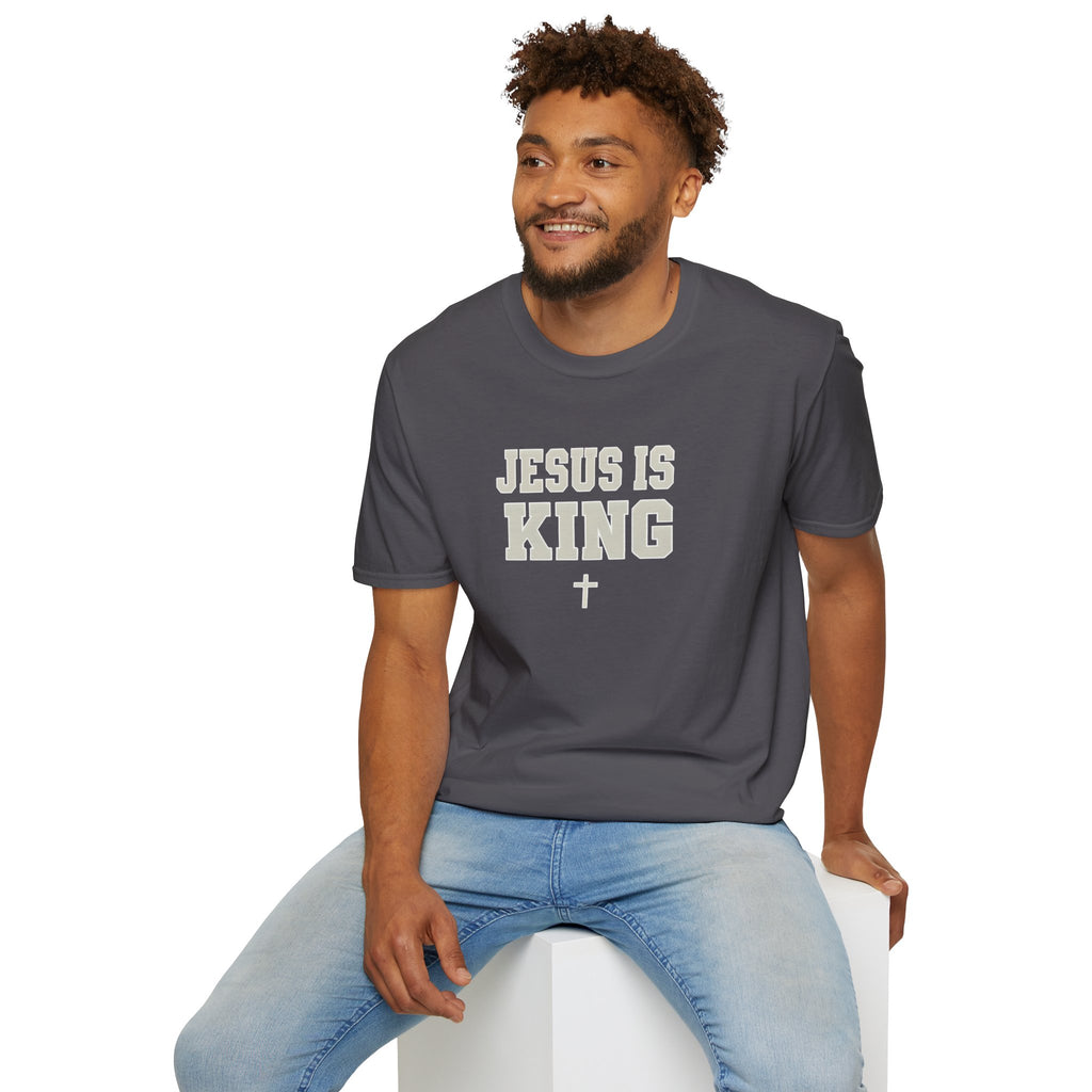 Jesus is King Unisex Gildan Softstyle T-Shirt | Christian Faith Apparel | Christian Gifts