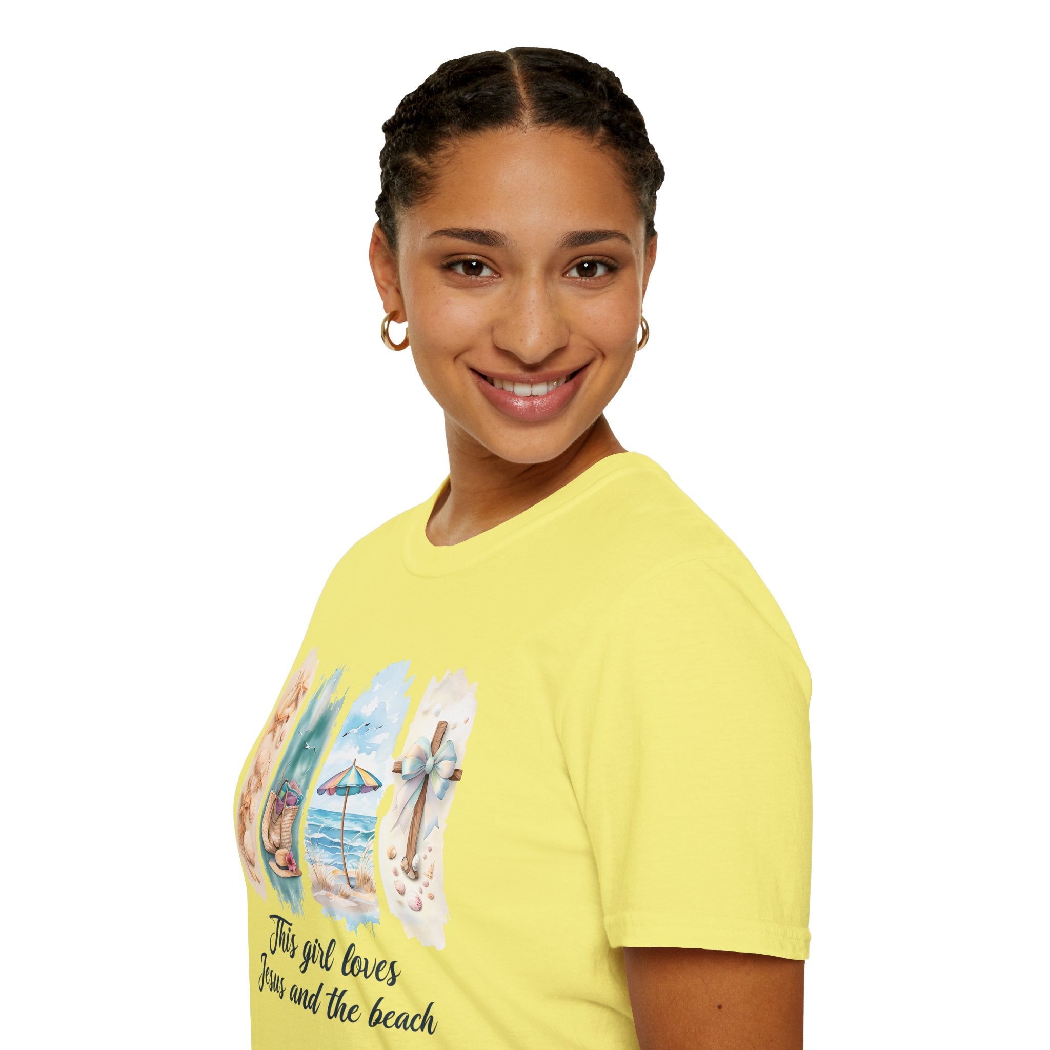 This Girl Loves Jesus and the Beach Shirt – Christian T-Shirts for Women | Faith Based Apparel | Beach Lover T-Shirt, Faith T-Shirt, Jesus Shirt, Summer Apparel, Christian Gifts, Casual...
