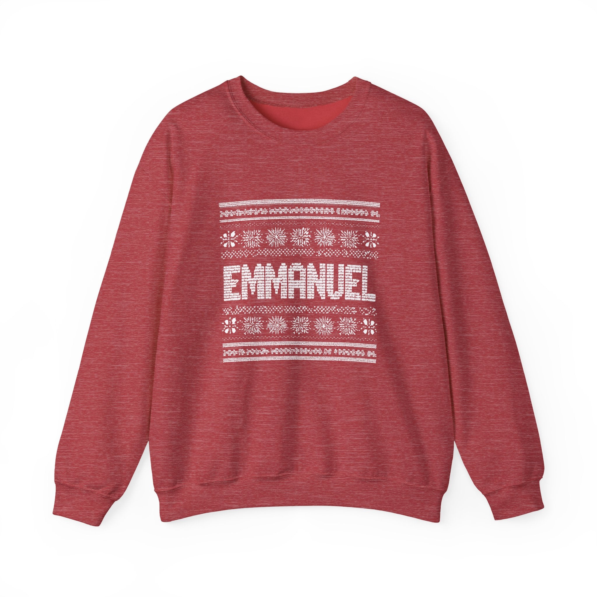 Emmanuel Gildan Unisex Christmas Crewneck Sweatshirt |Christian Holiday Gift