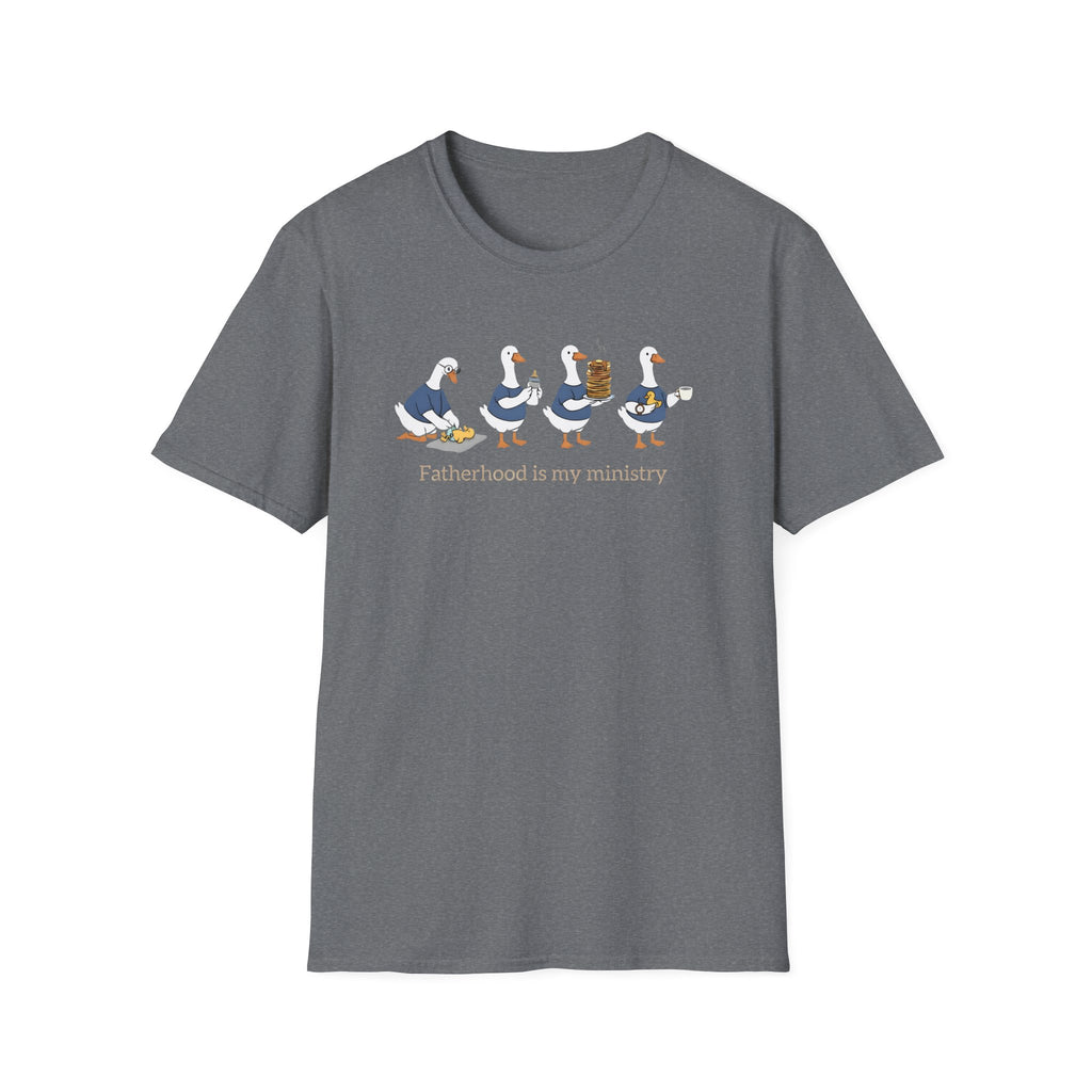 Fatherhood Is My Ministry Gildan T-Shirt | Christian Dad Gift | Faith-Based Tee