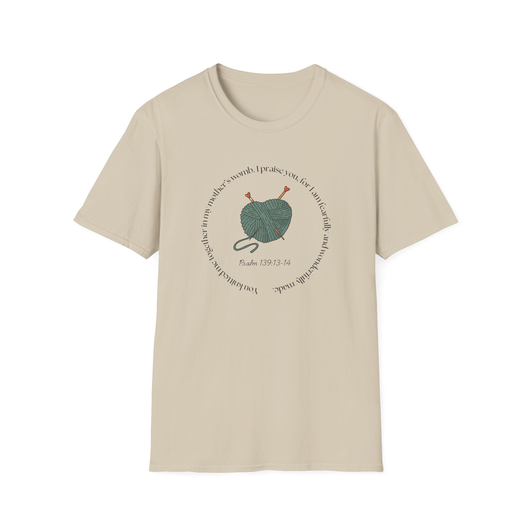 Psalm 139:13-14 Gildan Unisex Christian T-Shirt | Fearfully Wonderfully Made Tee | Christian Gift