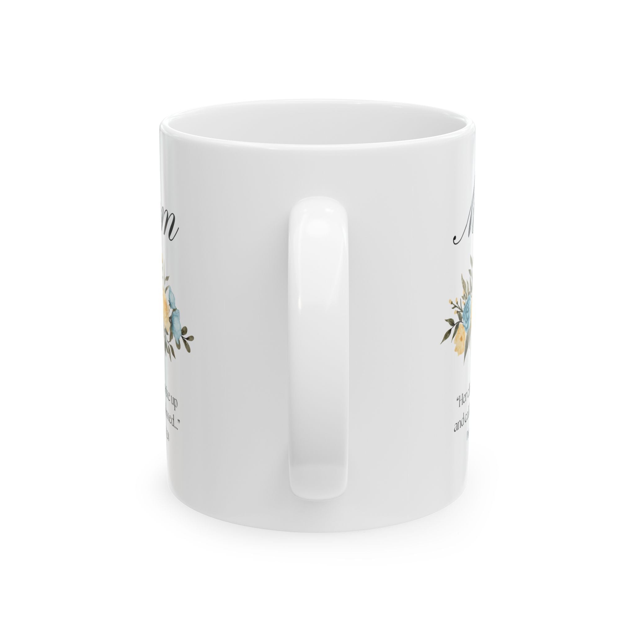Proverbs 31:28 Christian Mom Mug | Mother’s Day Gift for Mom | Floral Coffee Mug