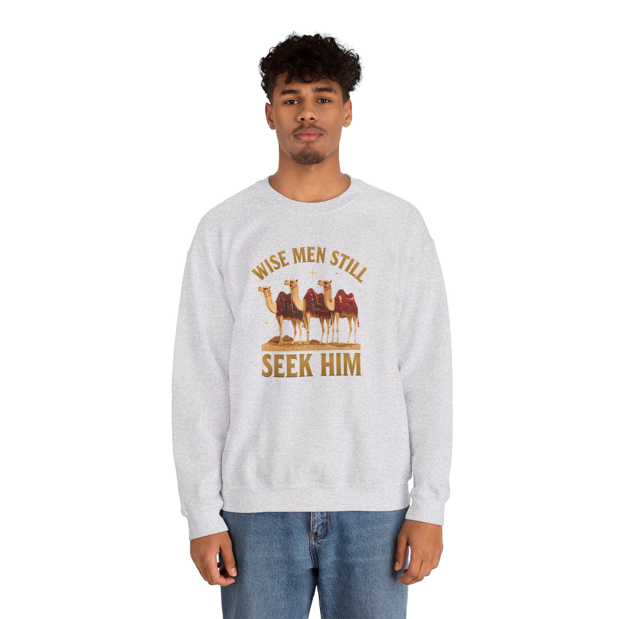 Wise Men Still Seek Him Gildan Unisex Crewneck Sweatshirt | Gift for Men | Religious Holiday Apparel