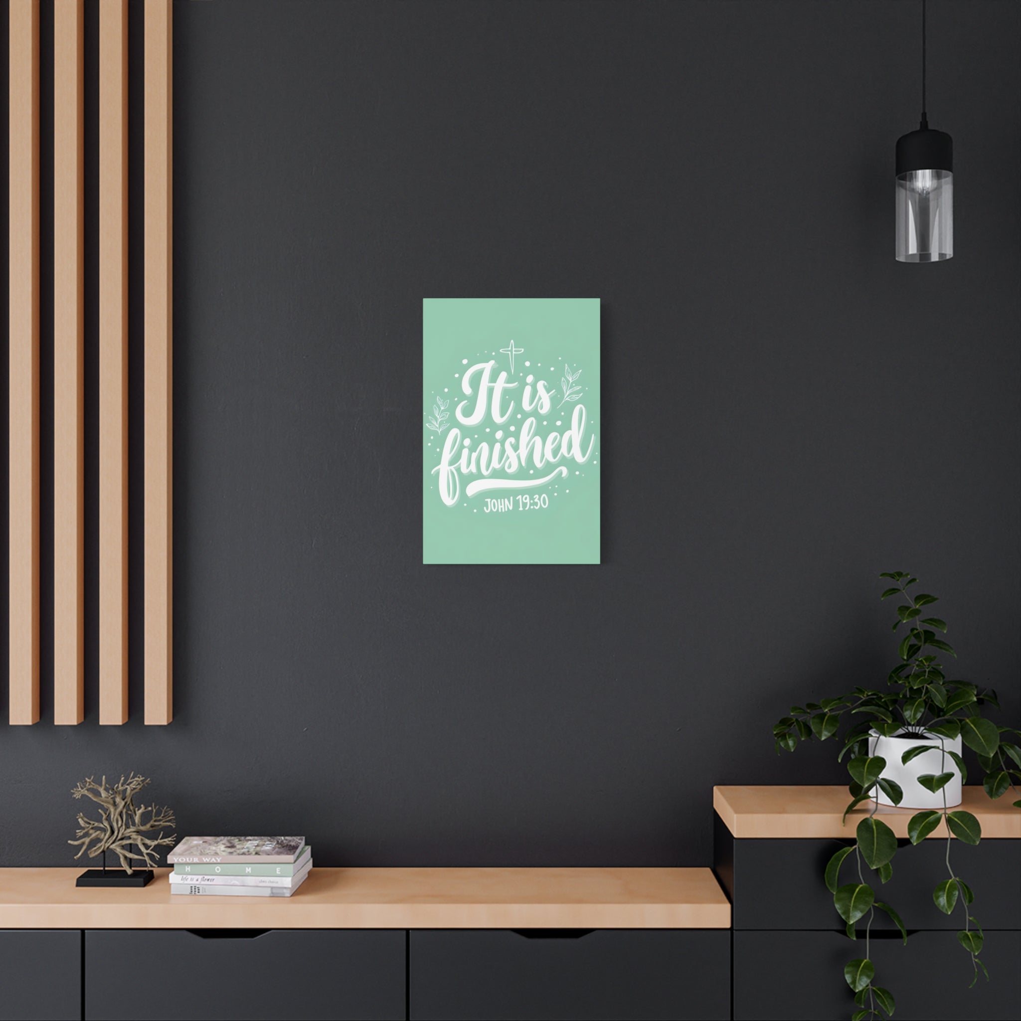 It Is Finished (John 19:30) Matte Canvas Wall Art | Christian Home Decor