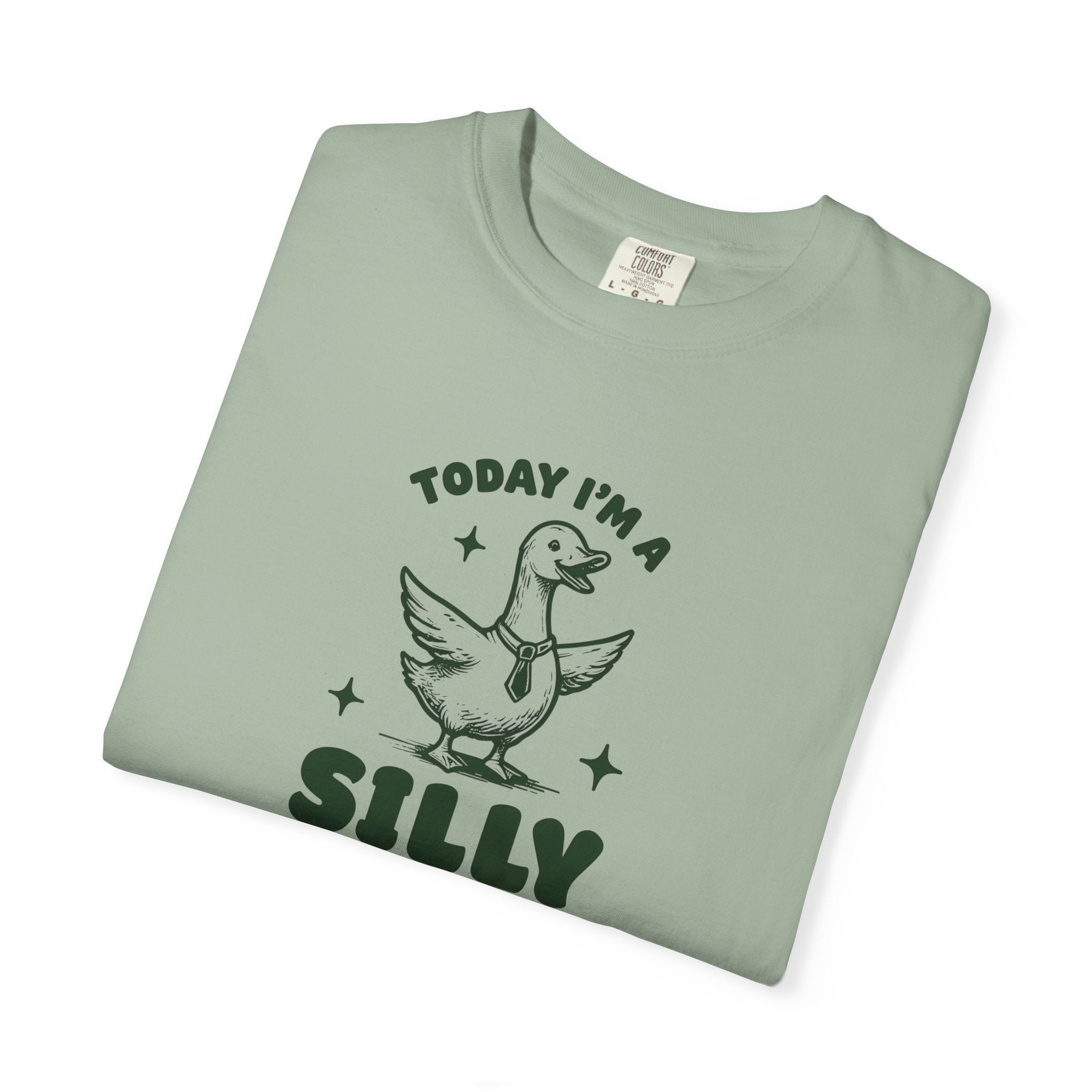 God’s Silly Goose with tie Christian T-Shirt | Graphic Tee | Unisex Garment Dyed Cotton Top S-4XL