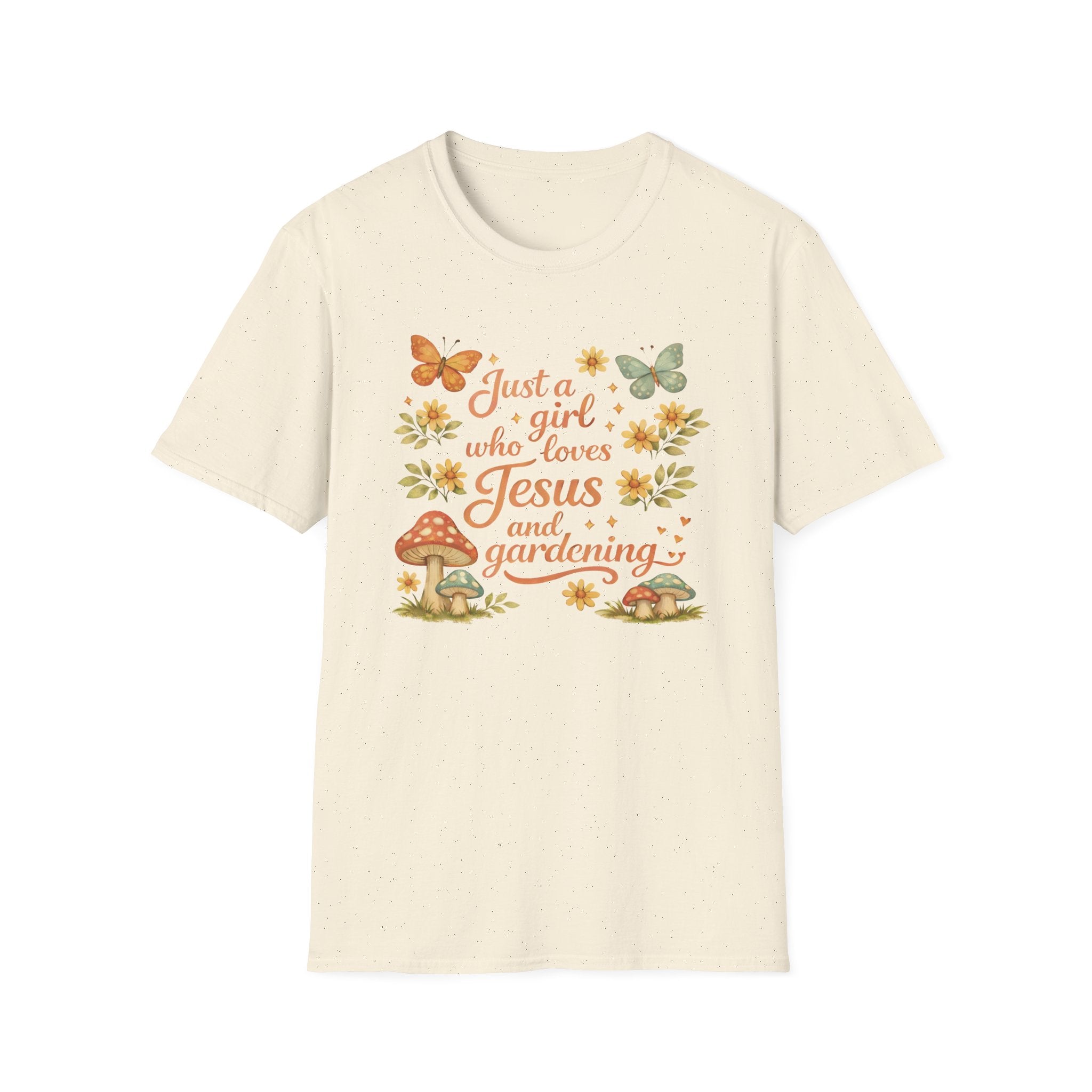 Just A Girl Who Loves Jesus and Gardening Gildan Unisex Tshirt | Christian Gardening T-Shirt | Faith Shirt | Cotton Tee