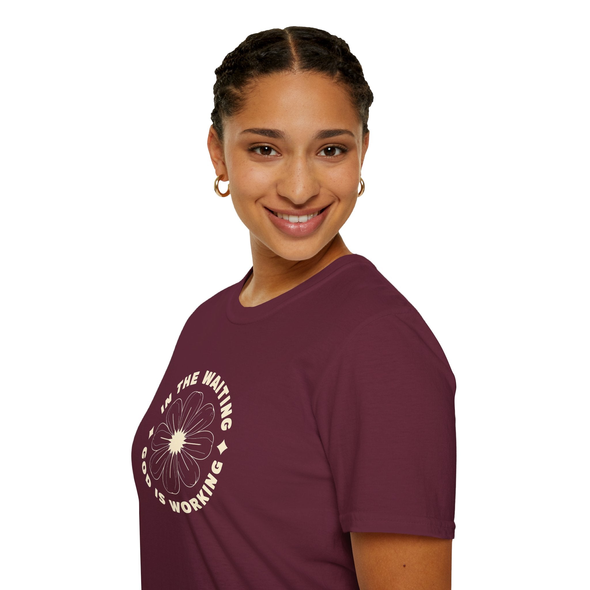 In the Waiting God Is Working Christian Gildan Unisex T-shirt | Women’s Faith Graphic Tee