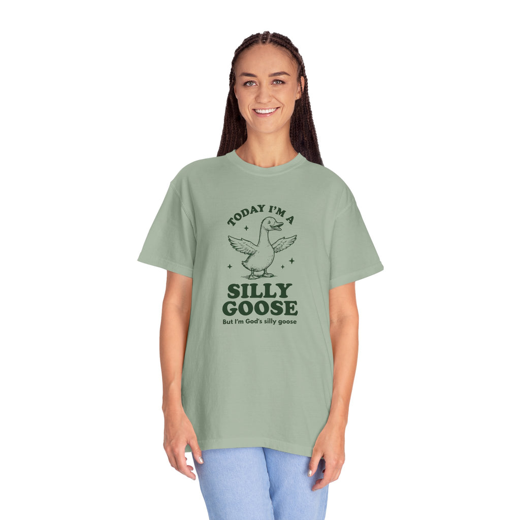 God’s Silly Goose without the tie | Unisex Garment Dyed Comfort Colors | Christian Graphic T-shirt | S-4XL