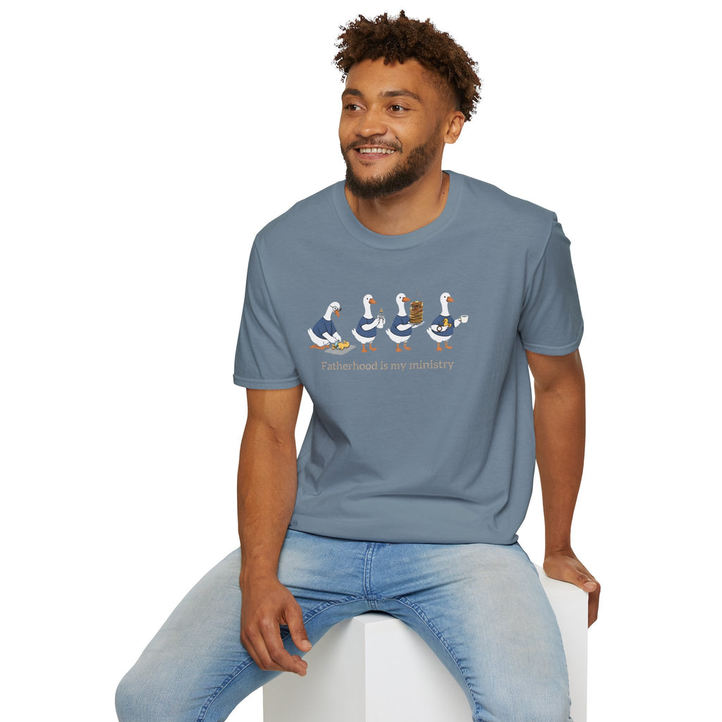 Fatherhood Is My Ministry Gildan T-Shirt | Christian Dad Gift | Faith-Based Tee