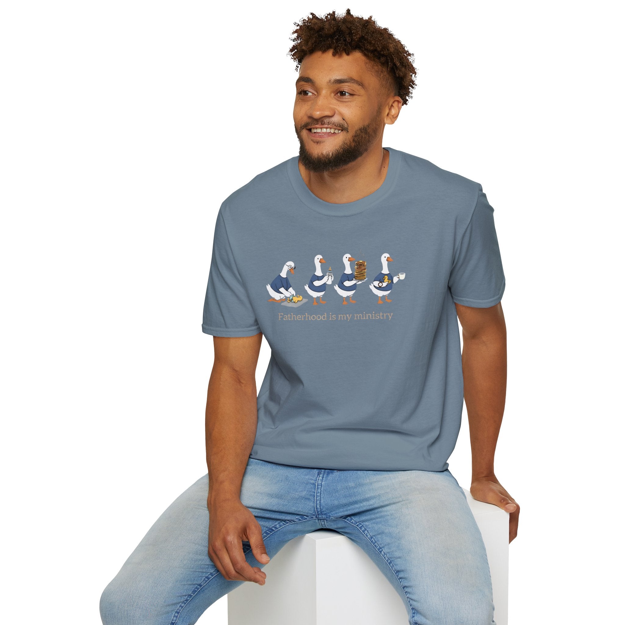 Fatherhood Is My Ministry Gildan T-Shirt | Christian Dad Gift | Faith-Based Tee