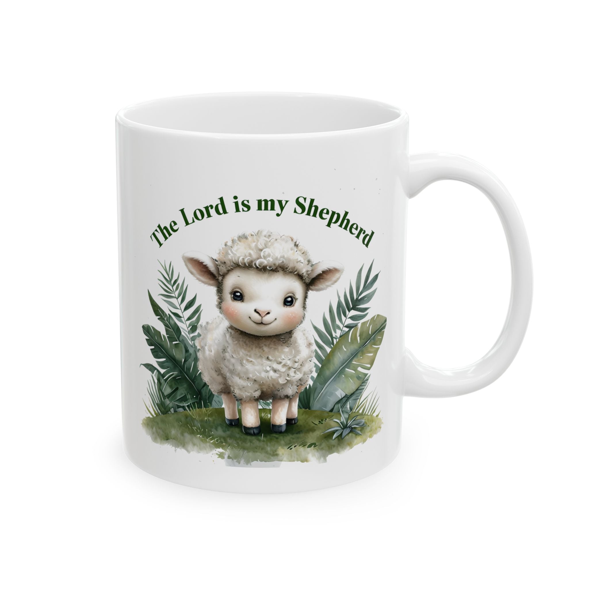The Lord Is My Shepherd Mug – Christian Coffee Mug – Bible Verse Christian Gift