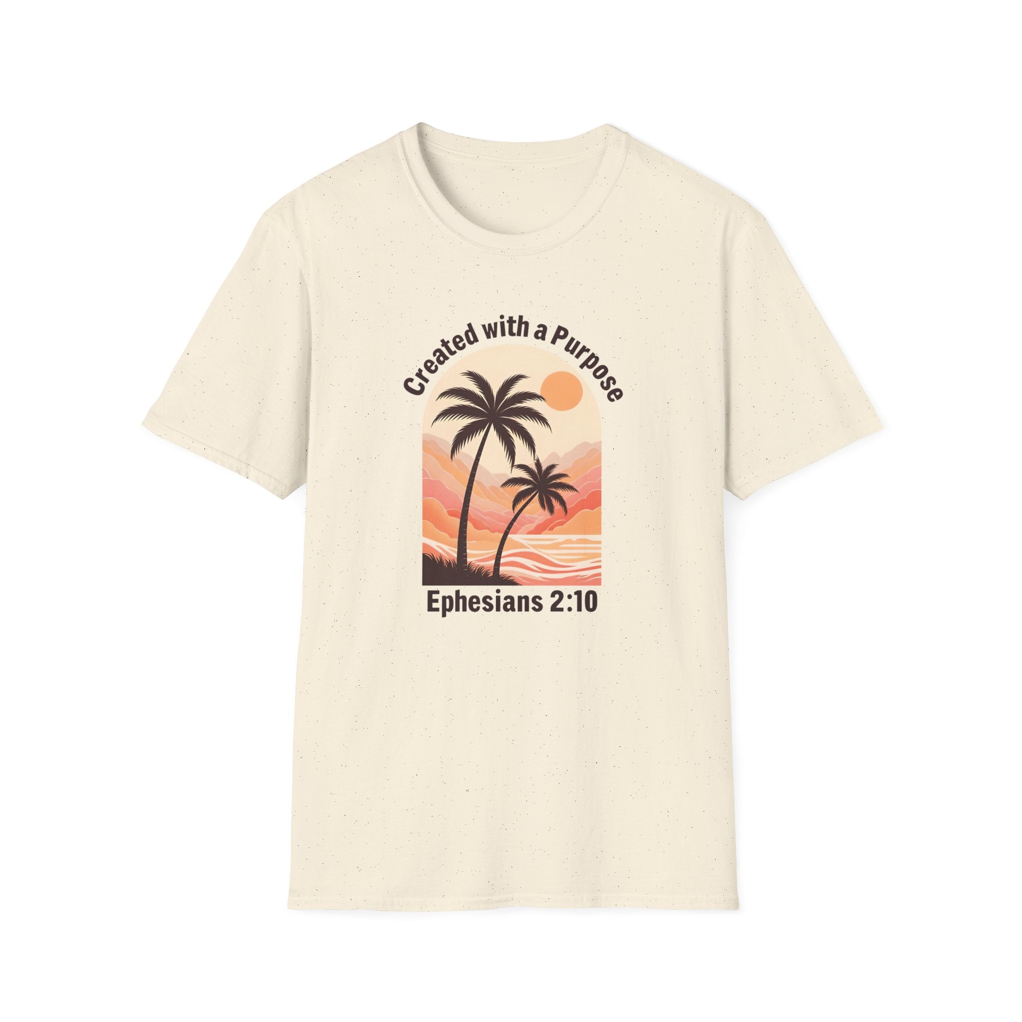 Created With A Purpose Ephesians 2:10 | Gilden Unisex T-shirt | Faith-Based Summer Tee