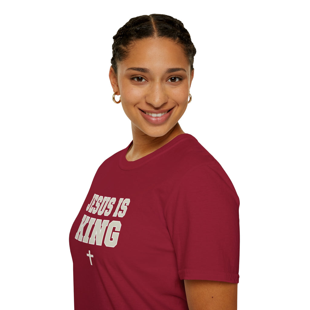 Jesus is King Unisex Gildan Softstyle T-Shirt | Christian Faith Apparel | Christian Gifts