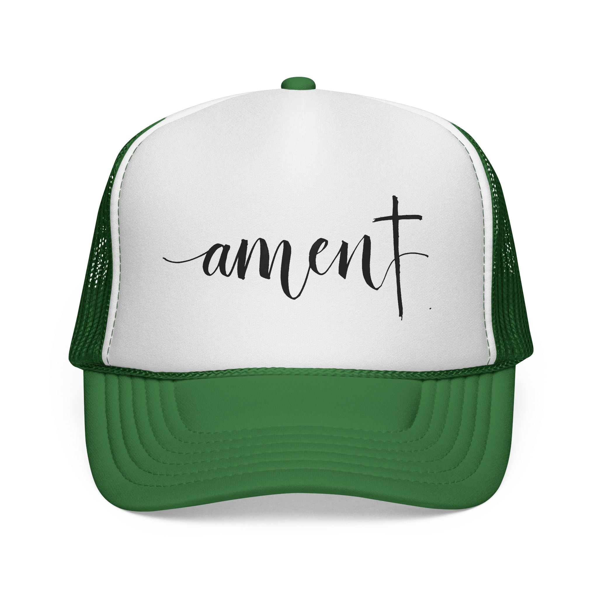 Amen Christian Trucker Hat | Faith Snapback Cap | Adjustable Mesh Hat Gift