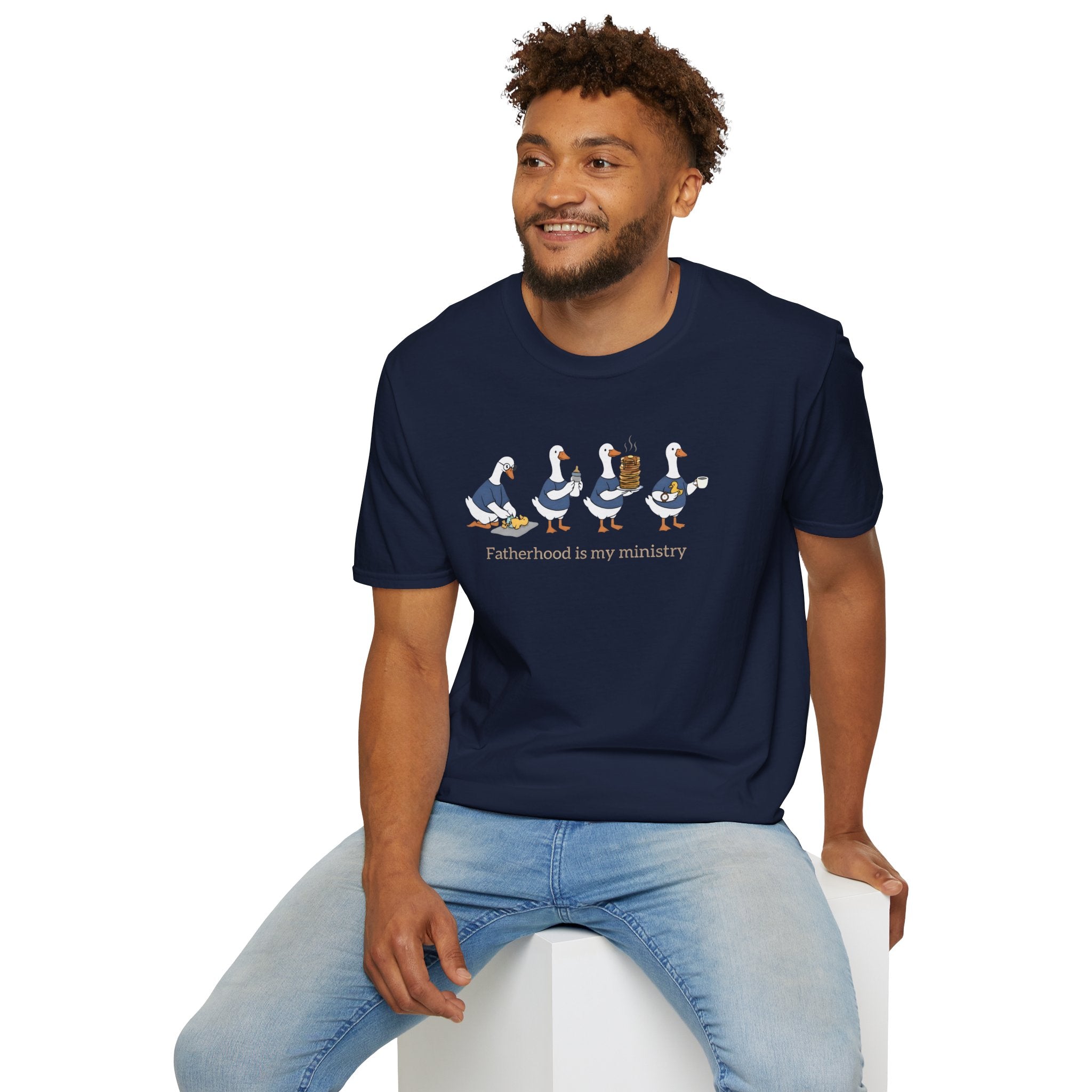 Fatherhood Is My Ministry Gildan T-Shirt | Christian Dad Gift | Faith-Based Tee