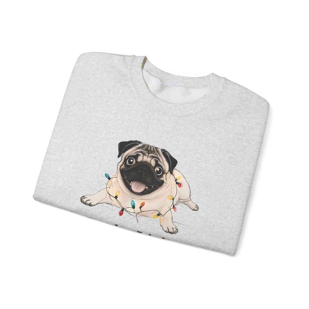 Be the Light Christmas Pug Unisex Gildan Sweatshirt | Christian Crewneck Holiday Gift