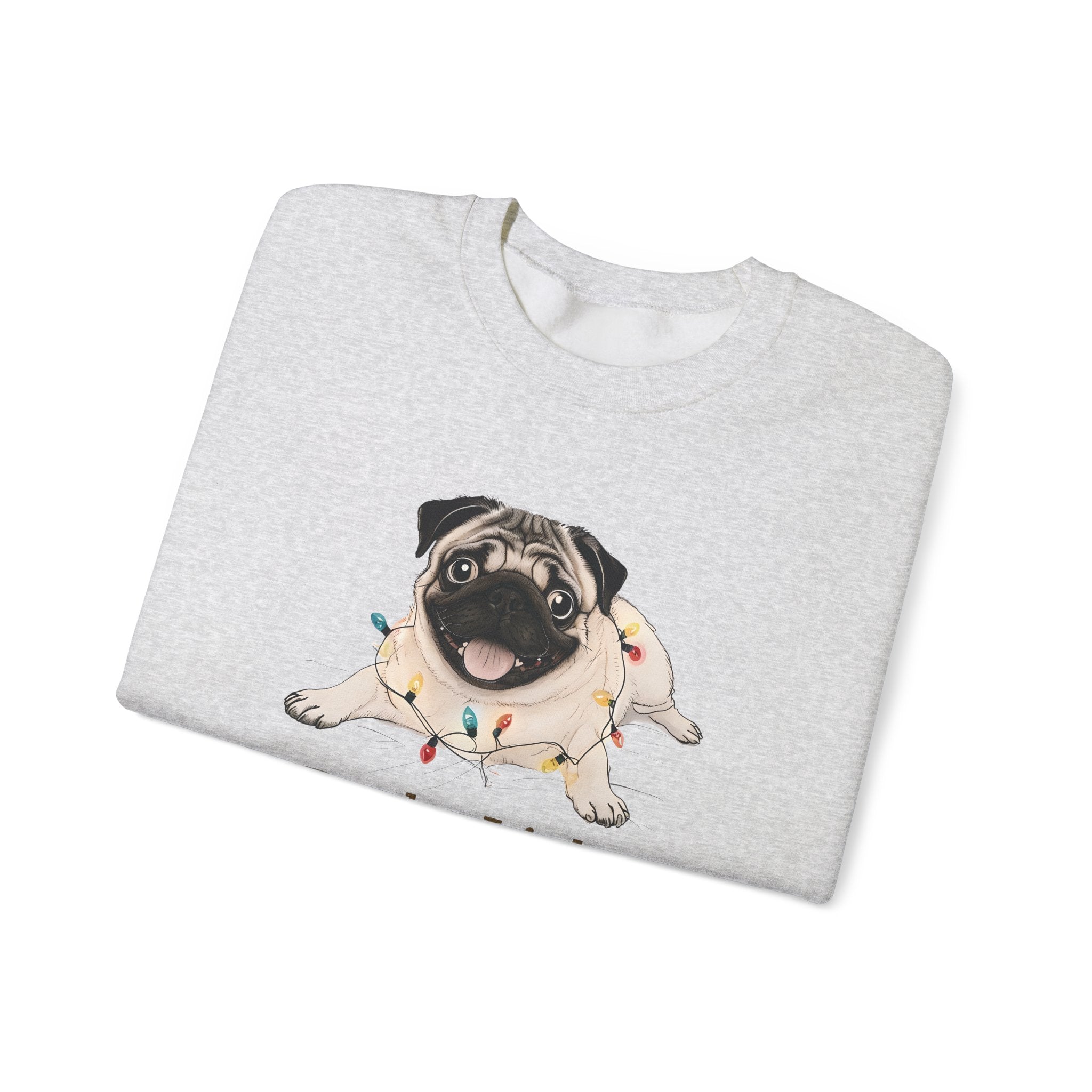 Be the Light Christmas Pug Unisex Gildan Sweatshirt | Christian Crewneck Holiday Gift