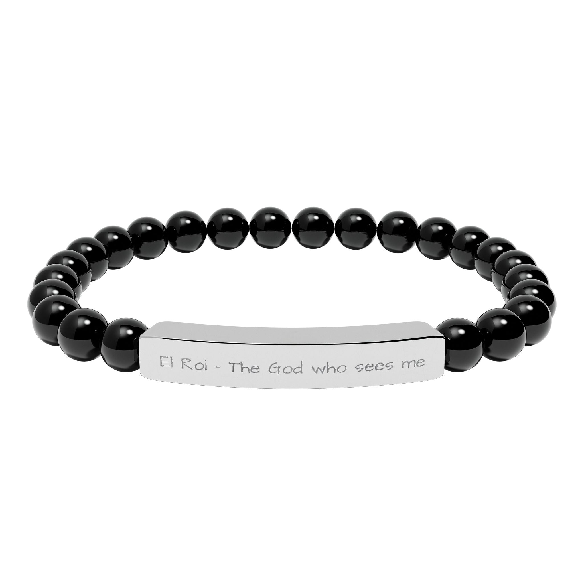 El Roi Christian Bracelet for Women | Natural Stone Stretch | Faith Jewelry Gift