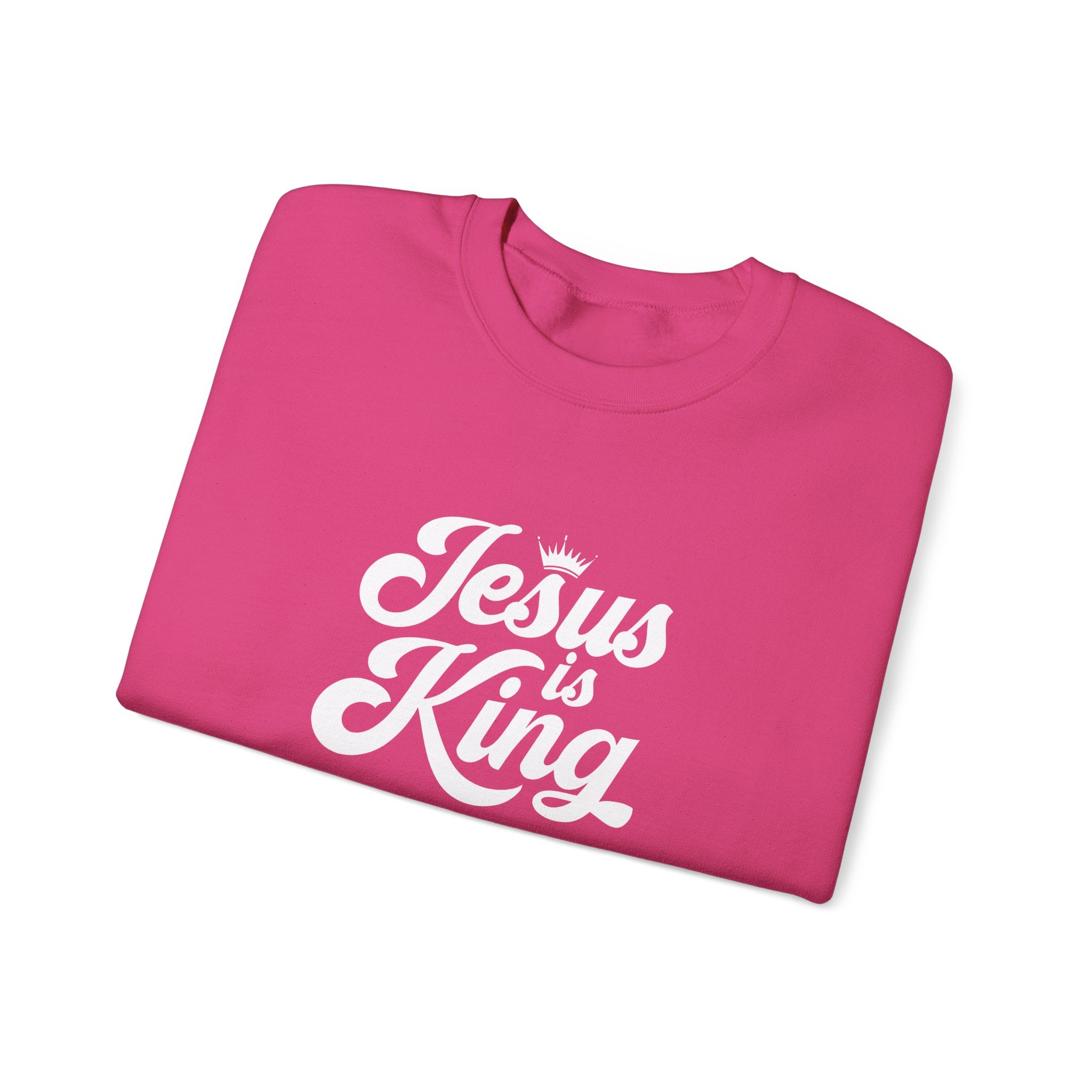 Jesus Is King Christian Gildan Unisex Crewneck Sweatshirt | Faith Apparel |  Religious Gift