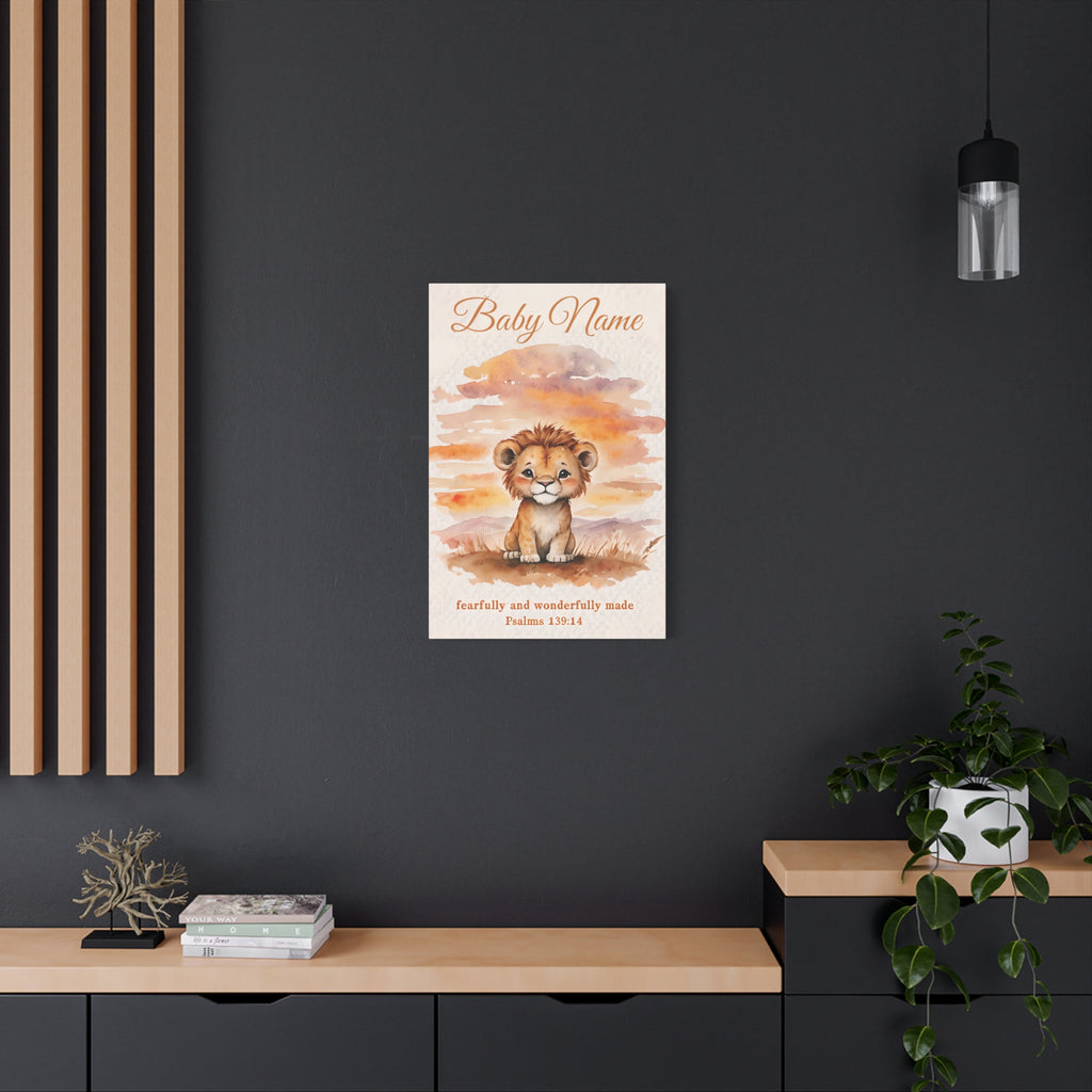 Personalized Christian Nursery Decor | Bible Verse Canvas Art | Nursery Decor, Kids Wall Art, Christian Gift