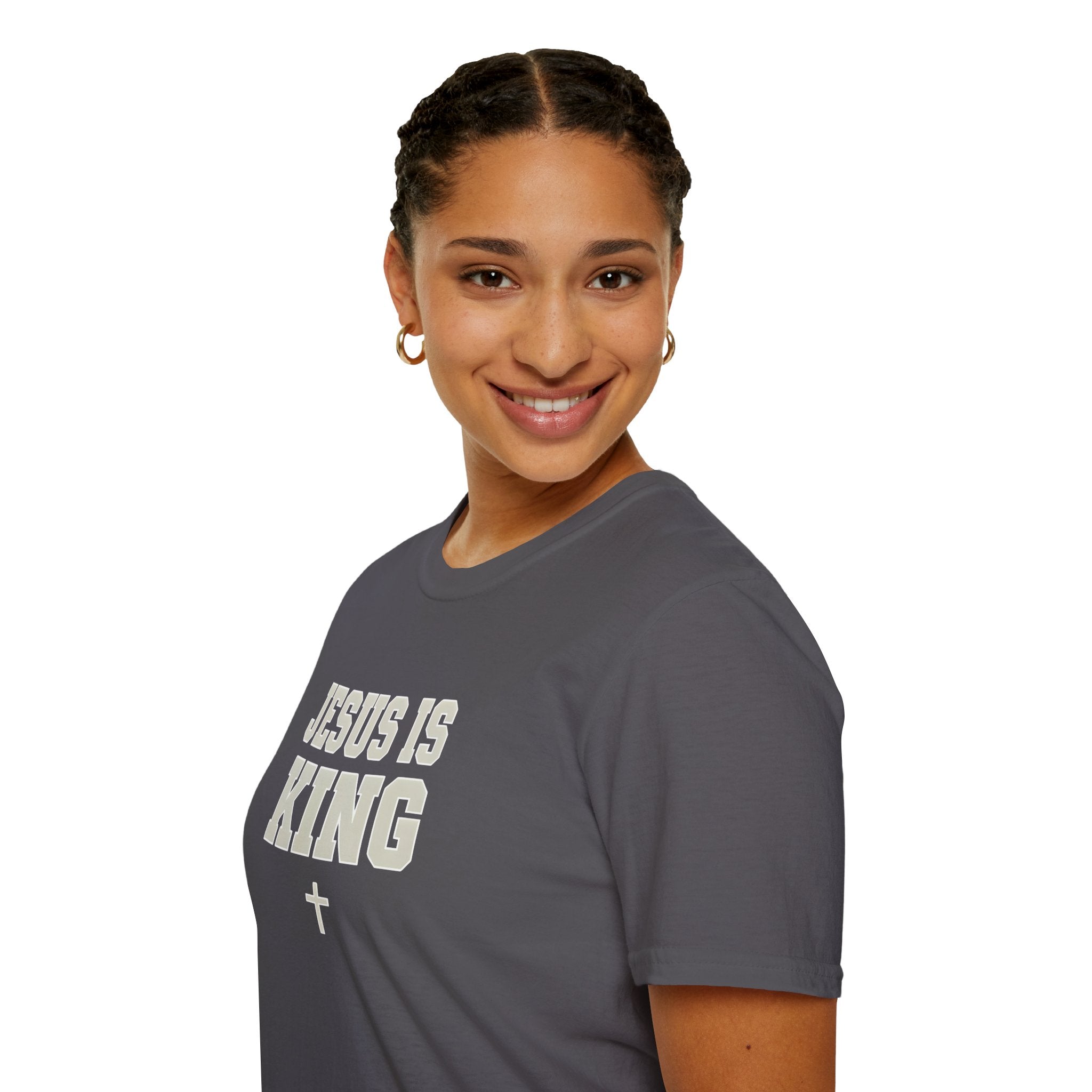 Jesus is King Unisex Gildan Softstyle T-Shirt | Christian Faith Apparel | Christian Gifts