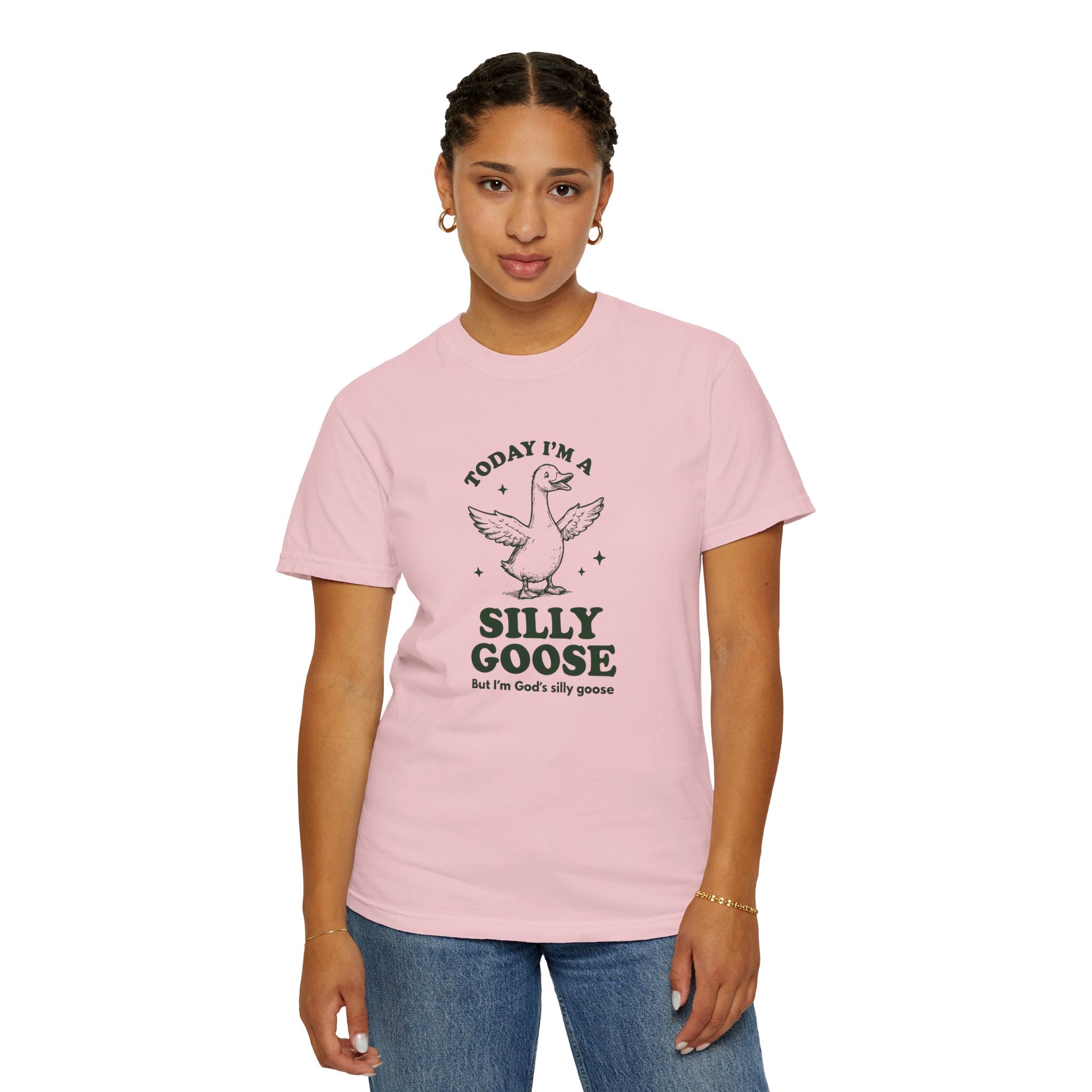 God’s Silly Goose without the tie | Unisex Garment Dyed Comfort Colors | Christian Graphic T-shirt | S-4XL