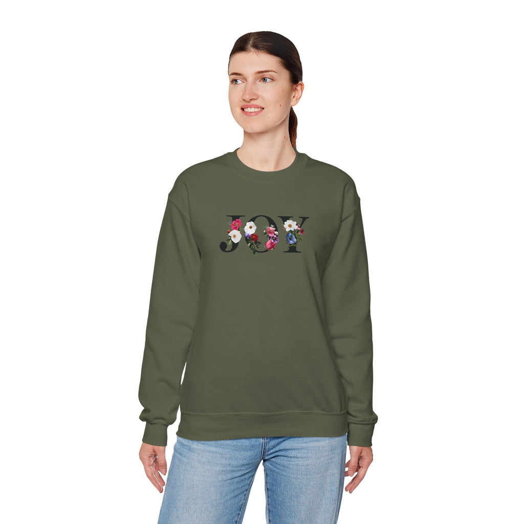 JOY Christian Gildan Unisex Crewneck Sweatshirt | Faith Top | Christian Gift