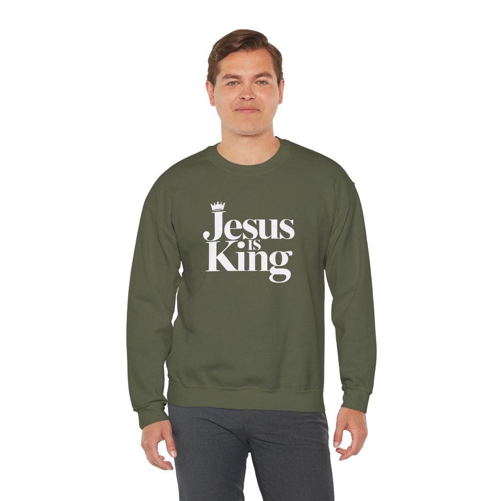 Jesus Is King Sweatshirt — Christian Faith Crewneck
