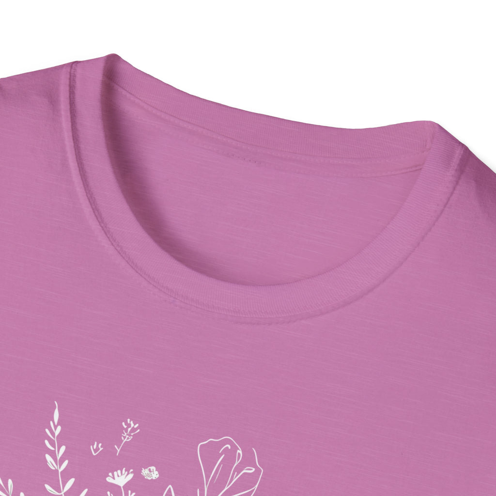 Created with Purpose Carried By Grace Christian Floral Gildan T-Shirt Women’s Faith Shirt Minimalist Design Soft Cotton Tee