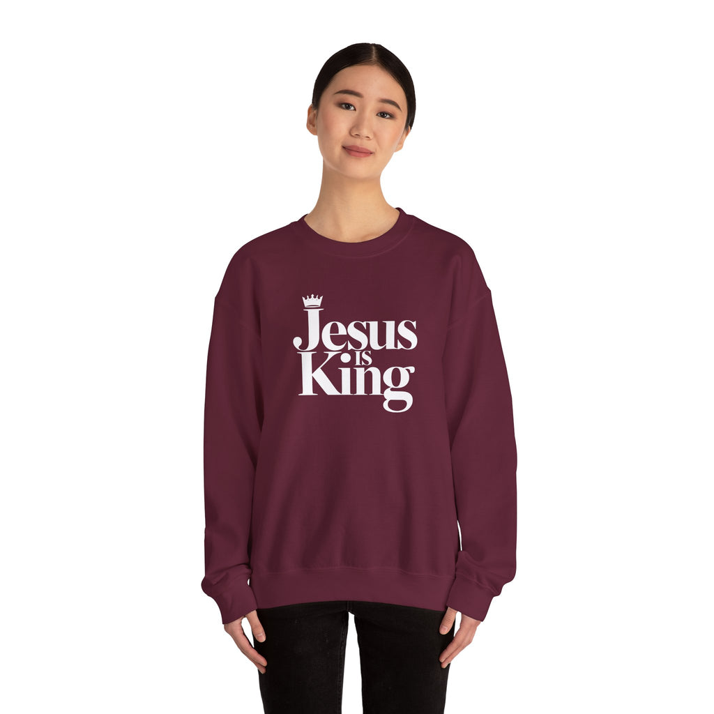 Jesus Is King Sweatshirt — Christian Faith Crewneck