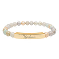 Yeshua Engraved Christian Bracelet | Faith-Based Jewelry for Women | Stainless Steel Bar Bracelet | Christian Gift for Her