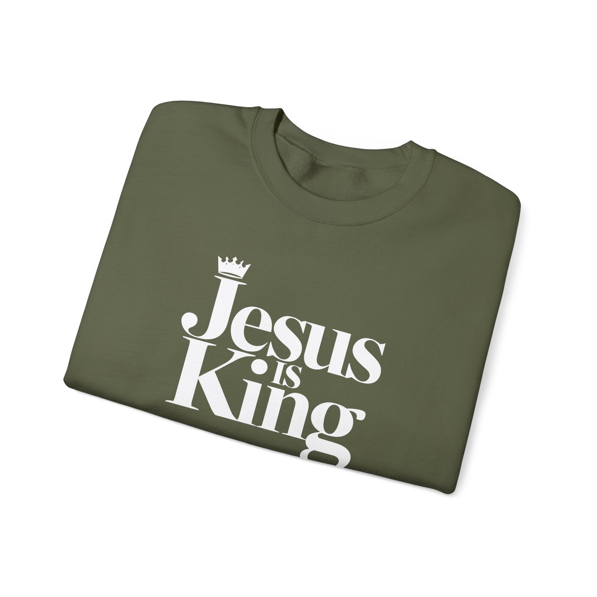 Jesus Is King Sweatshirt — Christian Faith Crewneck