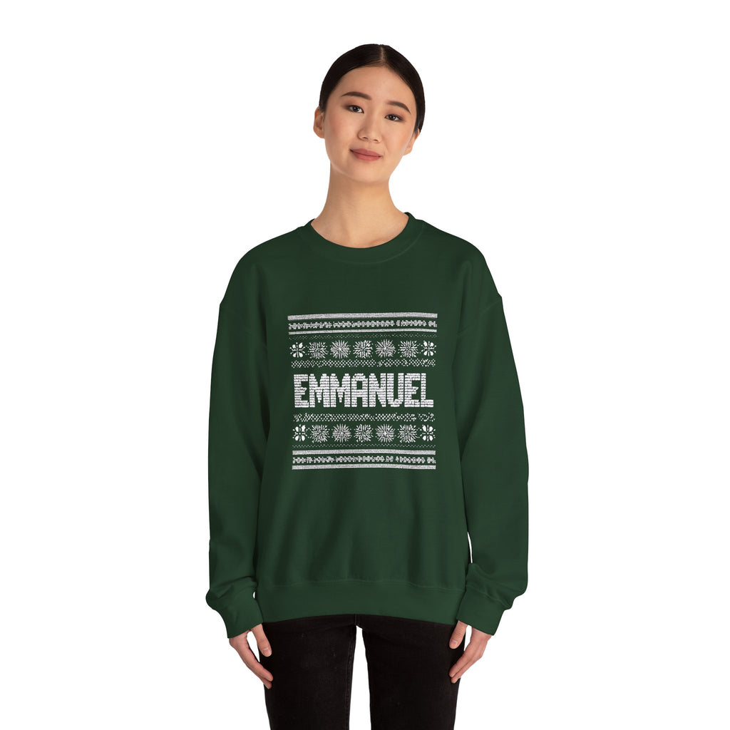Emmanuel Gildan Unisex Christmas Crewneck Sweatshirt |Christian Holiday Gift