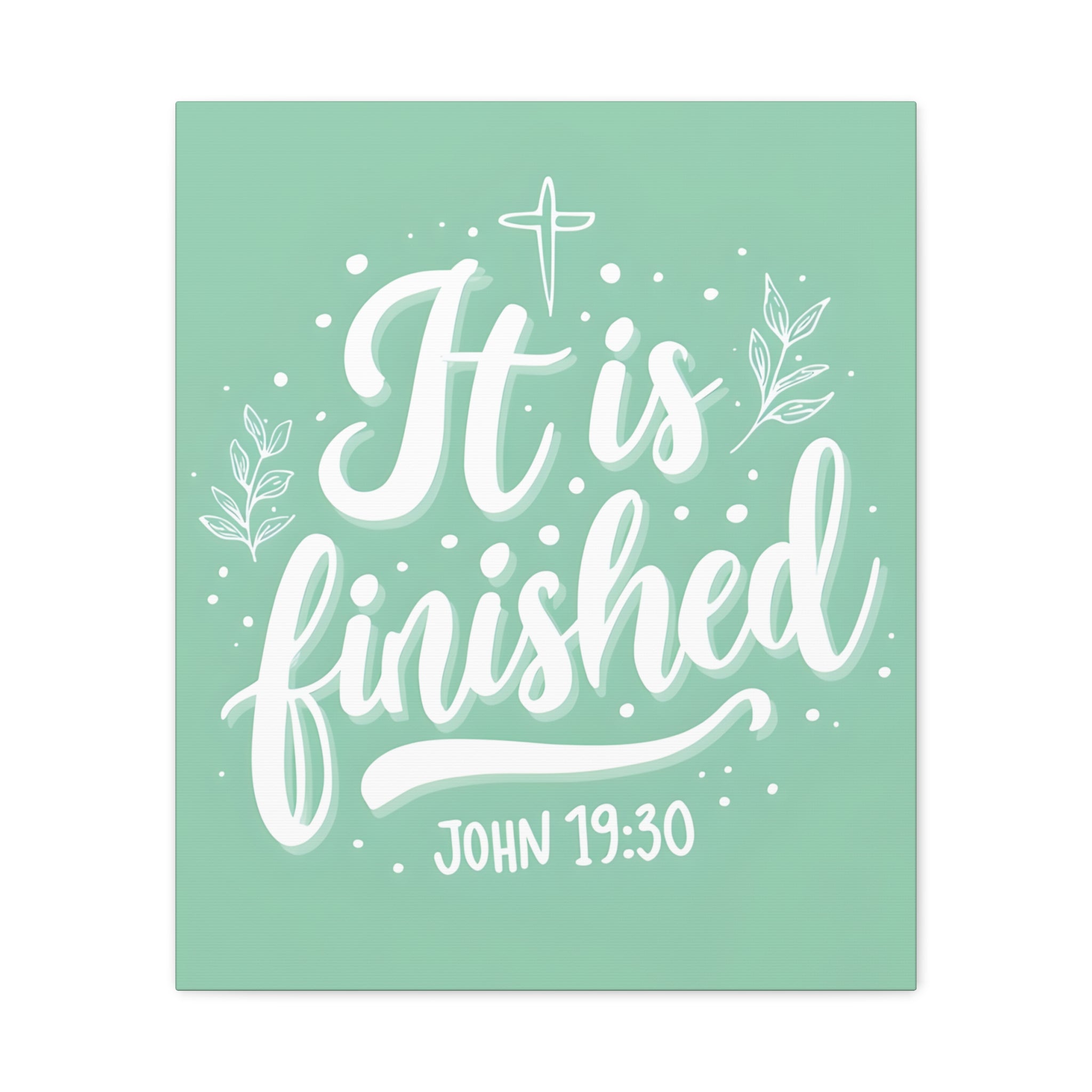 It Is Finished (John 19:30) Matte Canvas Wall Art | Christian Home Decor