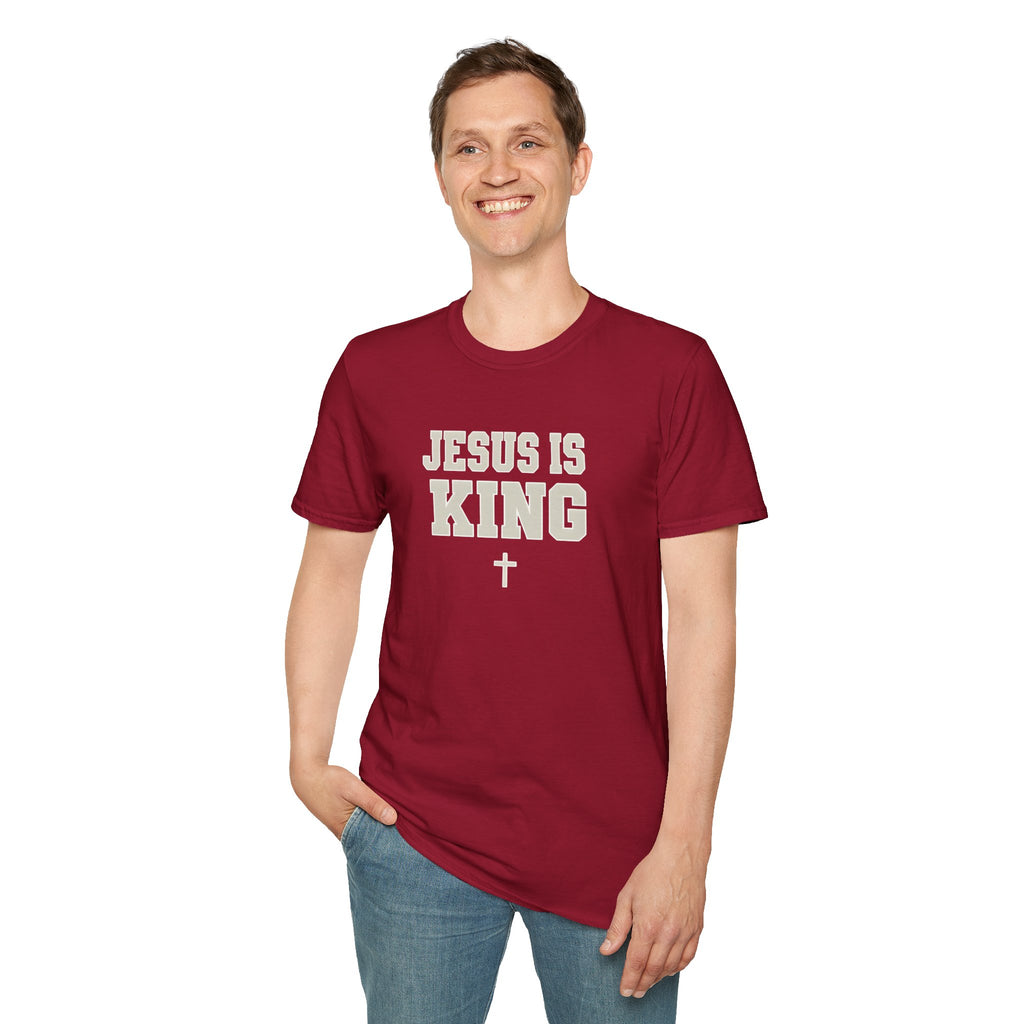 Jesus is King Unisex Gildan Softstyle T-Shirt | Christian Faith Apparel | Christian Gifts