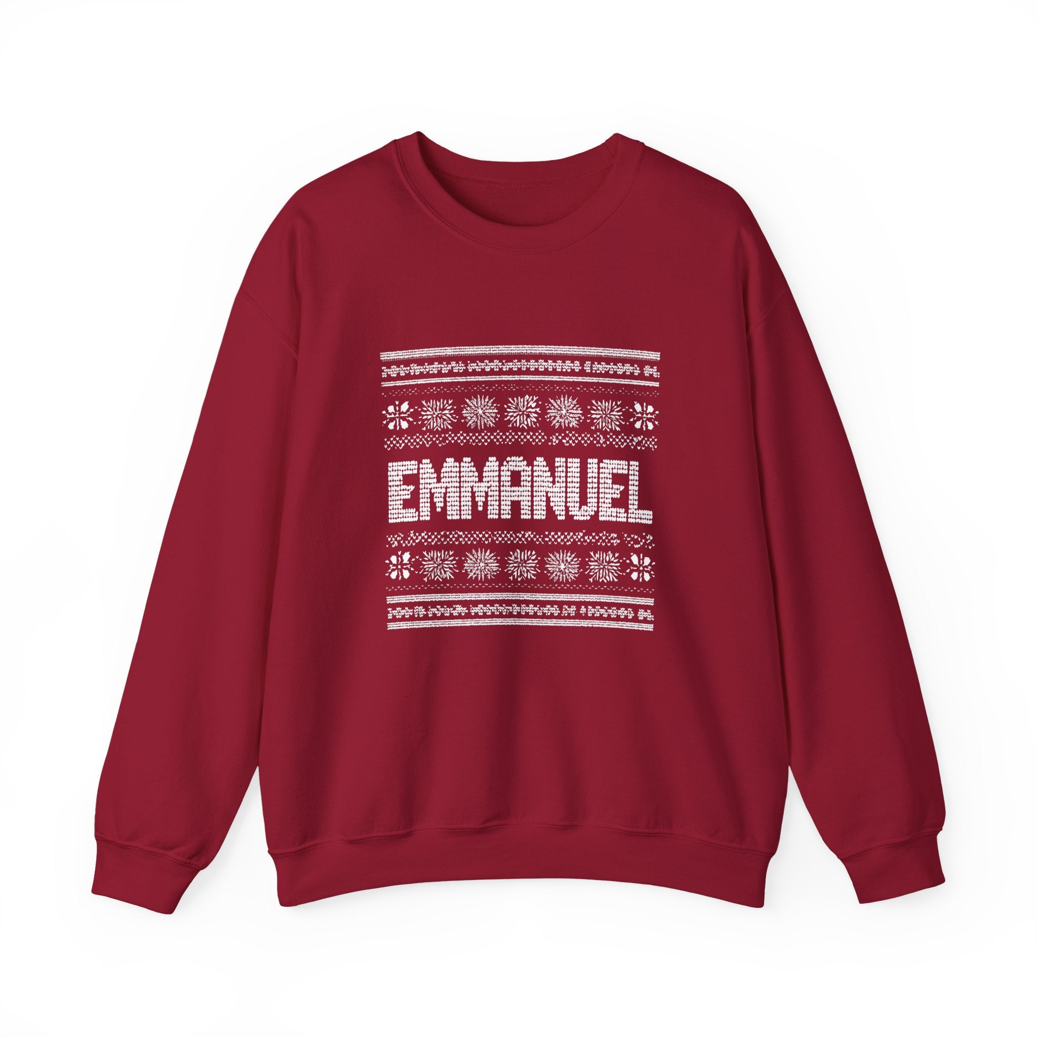 Emmanuel Gildan Unisex Christmas Crewneck Sweatshirt |Christian Holiday Gift