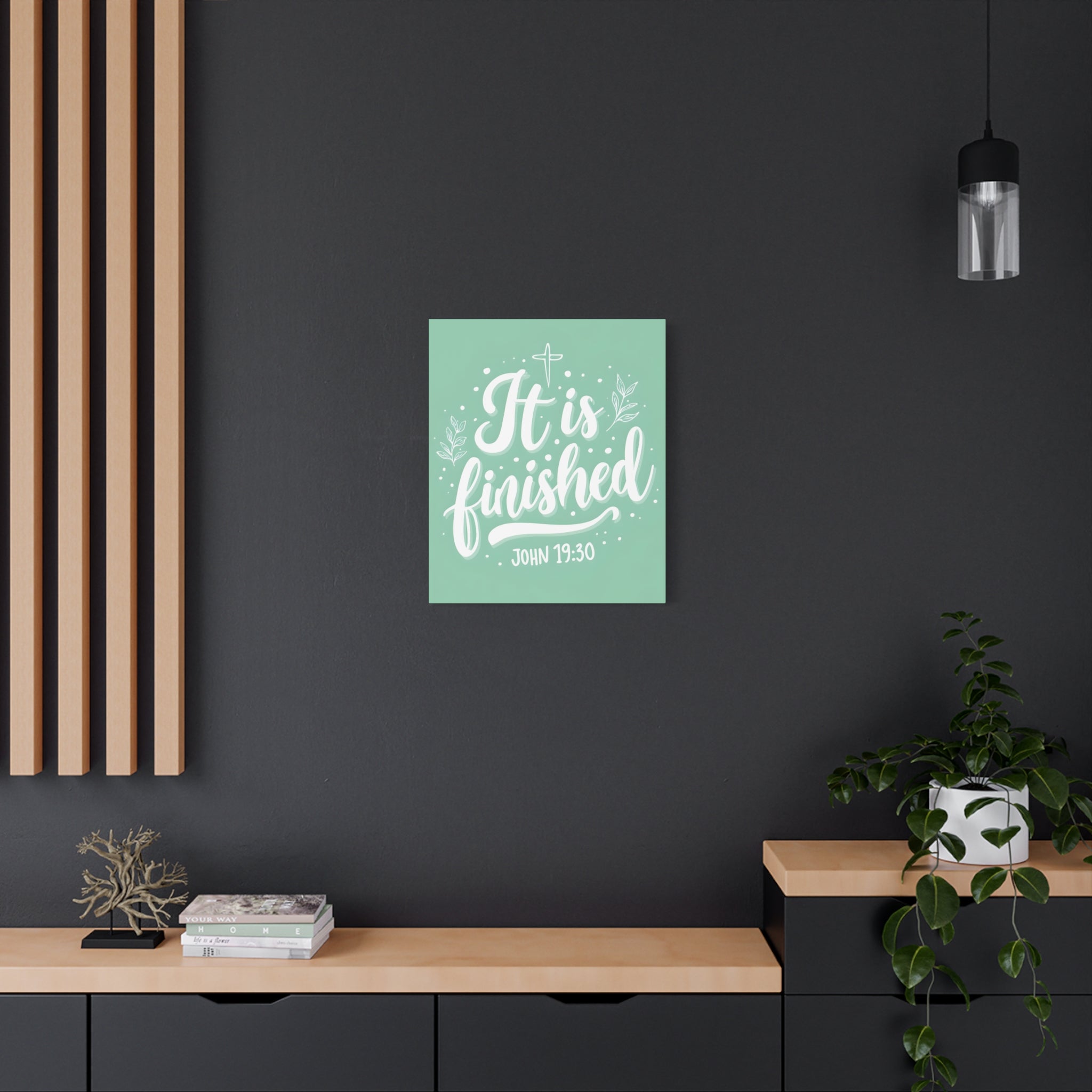 It Is Finished (John 19:30) Matte Canvas Wall Art | Christian Home Decor
